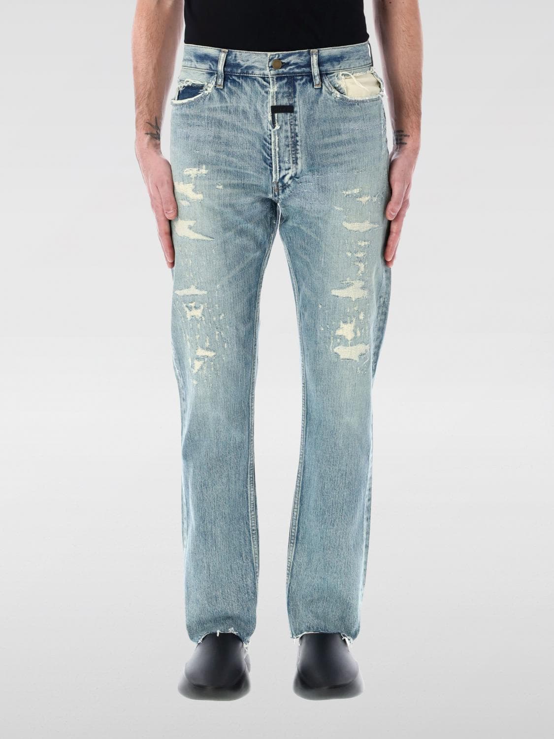Fear Of God Jeans Men color Indigo