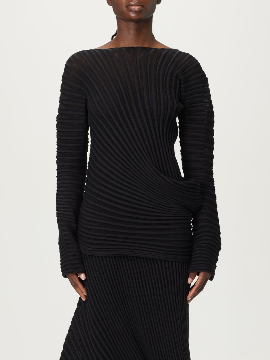 Issey Miyake Top Woman color Black