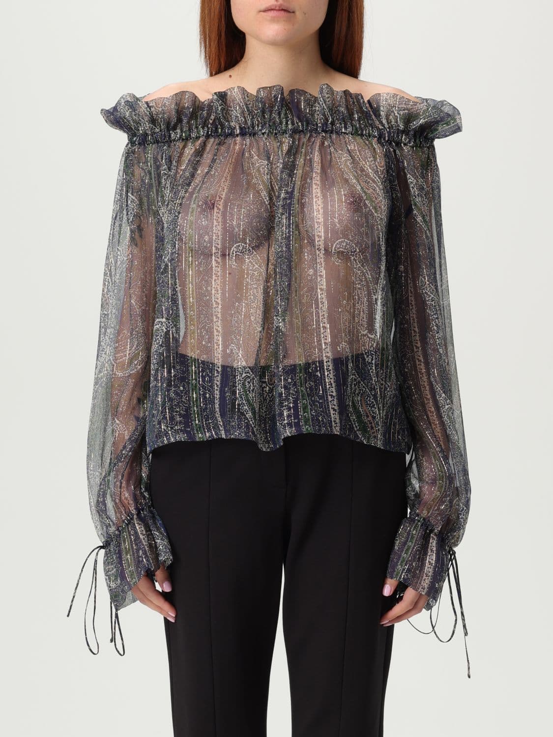 Saint Laurent Top Woman color Multicolor