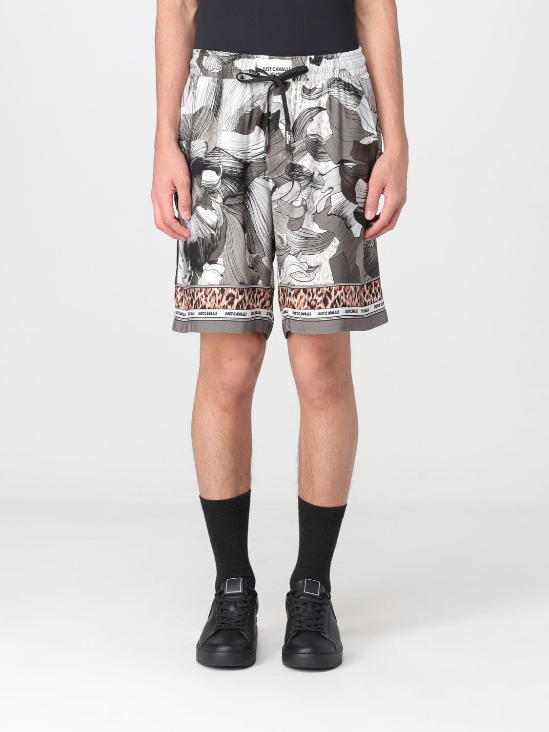 Just Cavalli Shorts Men color Grey