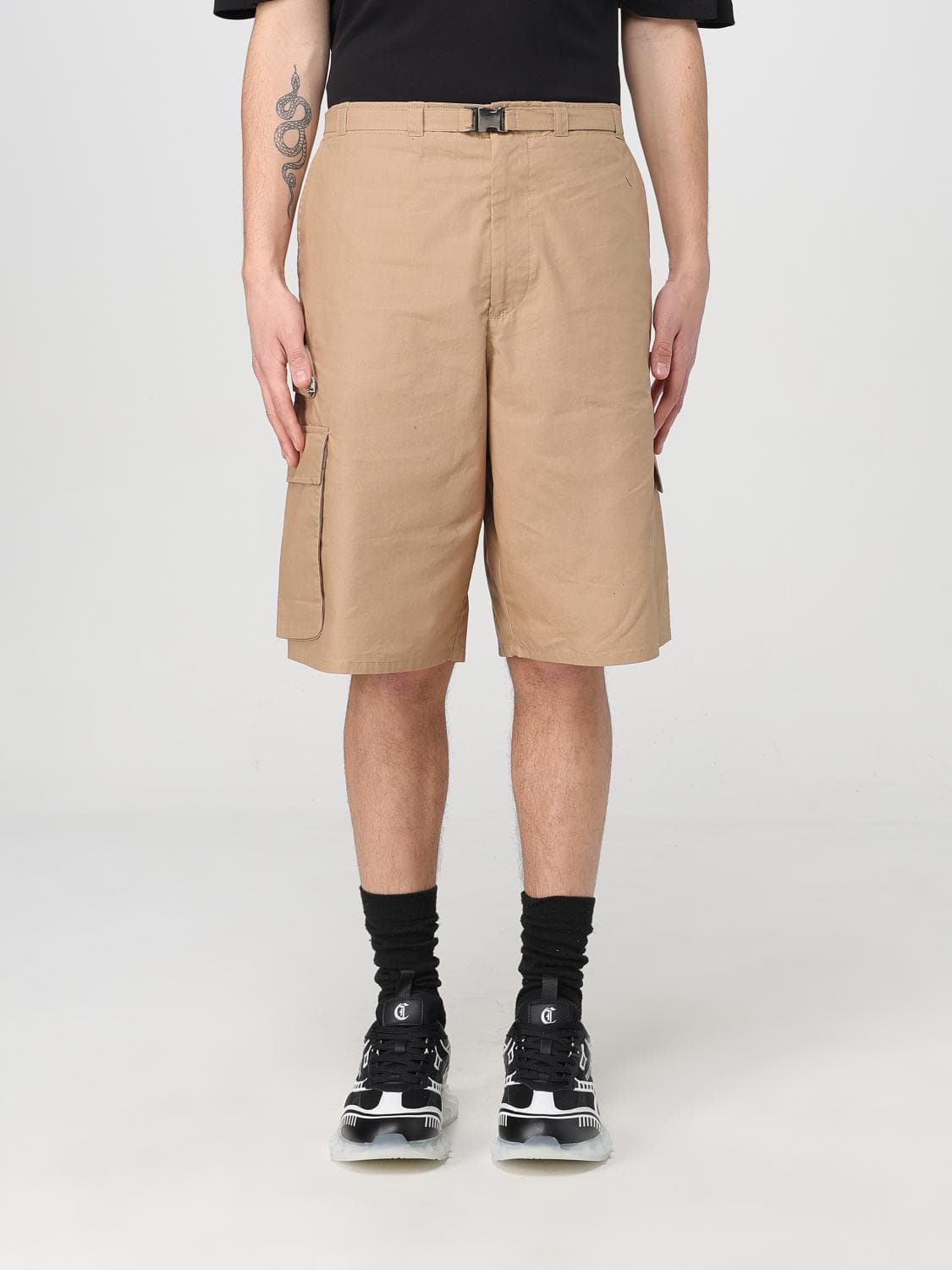 Just Cavalli Shorts Men color Grey