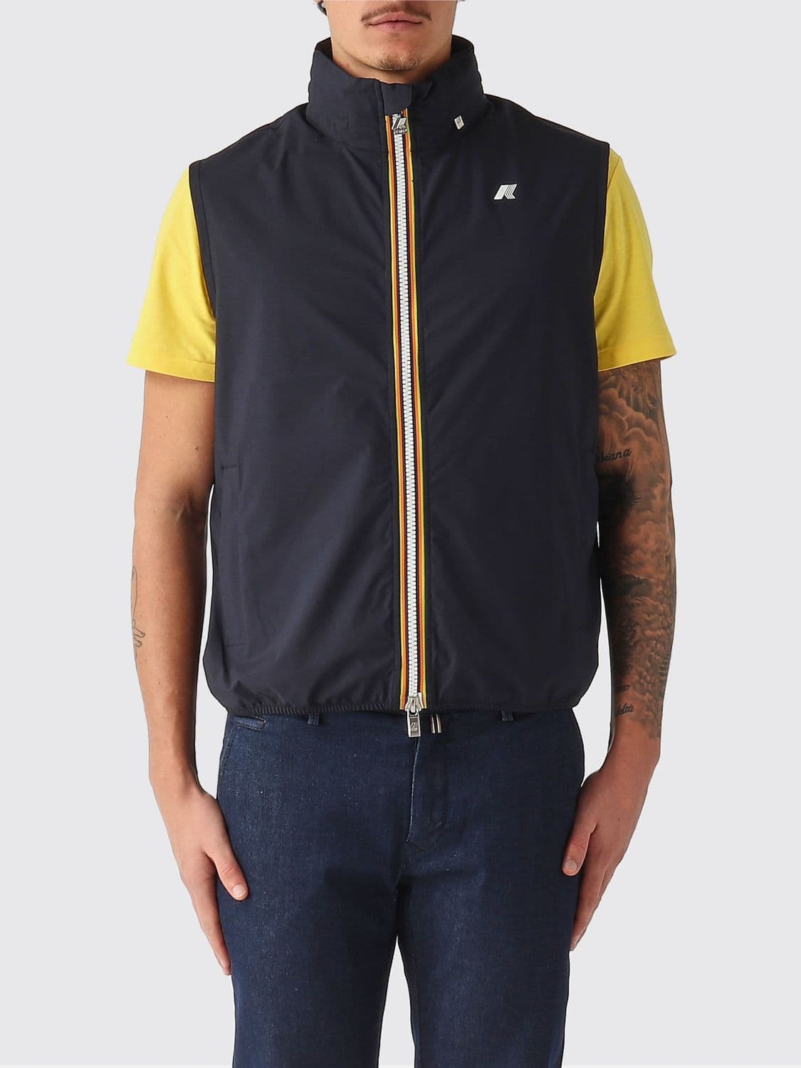 K-Way Suit Vest Men color Blue