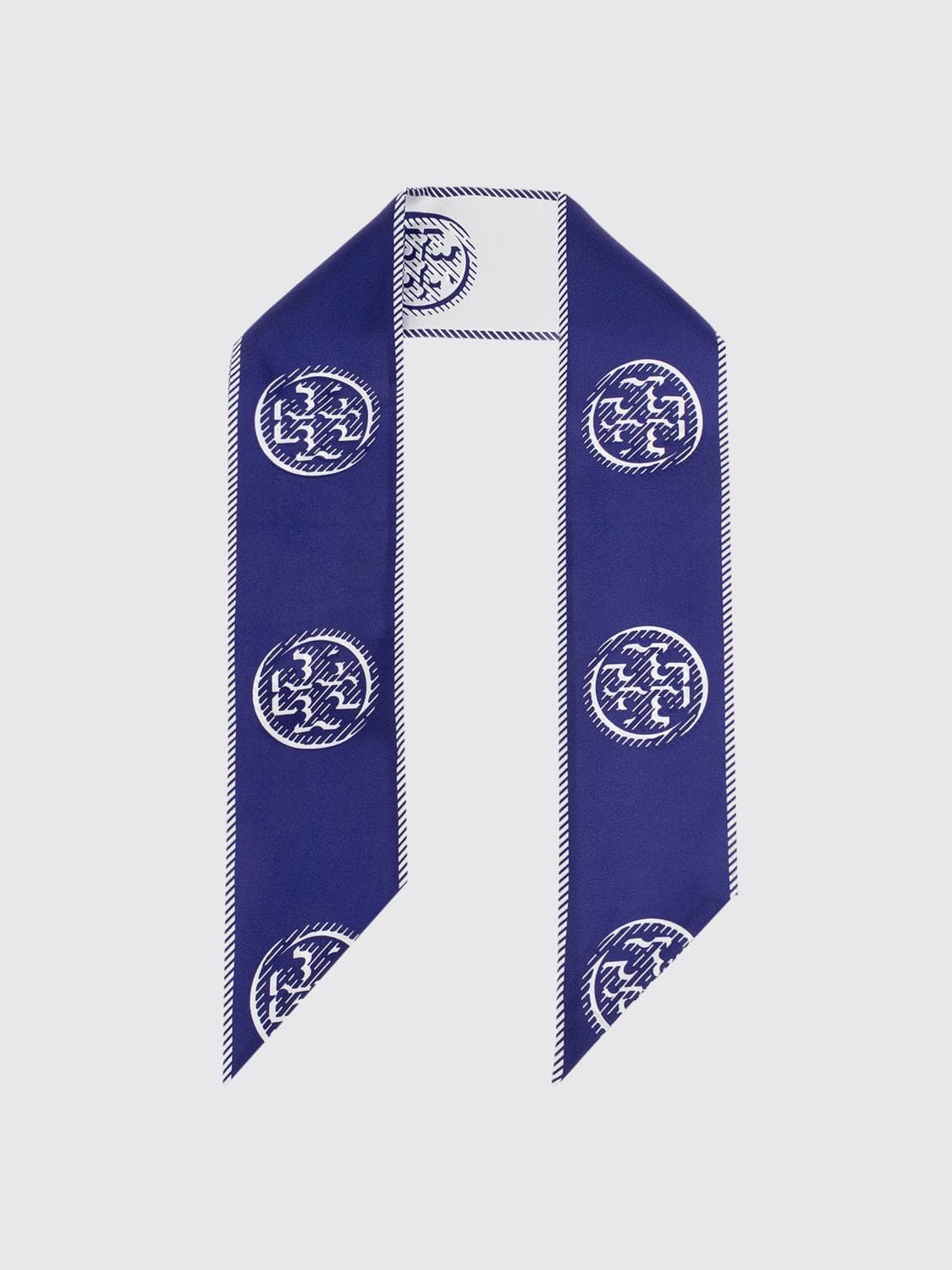 Tory Burch Neck Scarf Woman color Gnawed Blue · OS