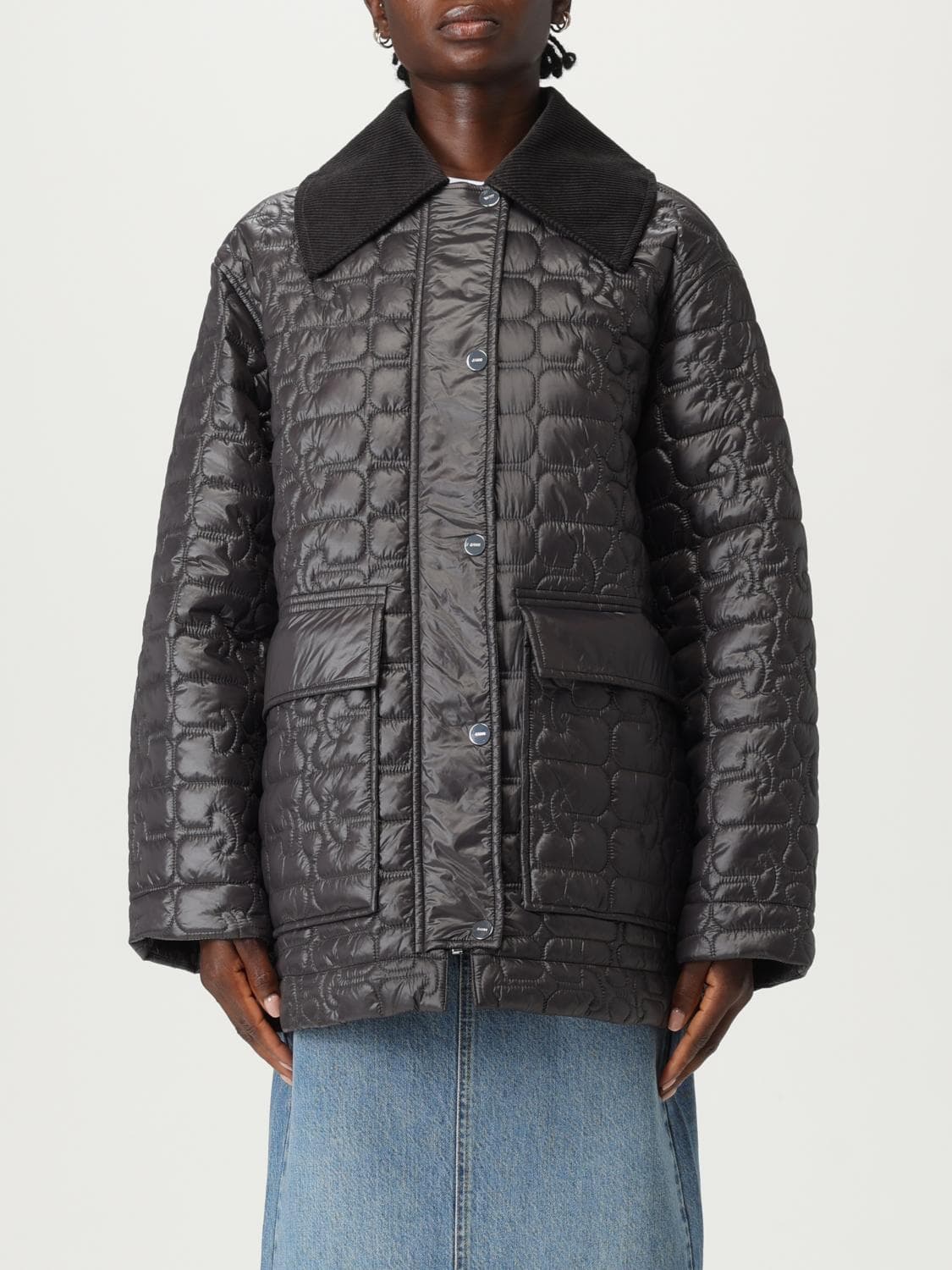 Ganni Jacket Woman color Grey