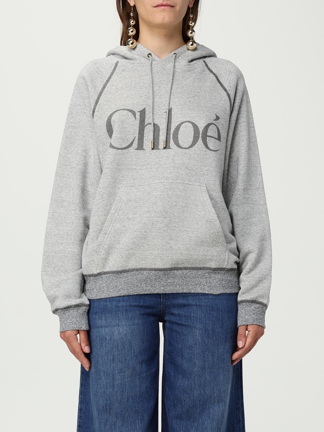 Chloé Sweatshirt Woman color Grey