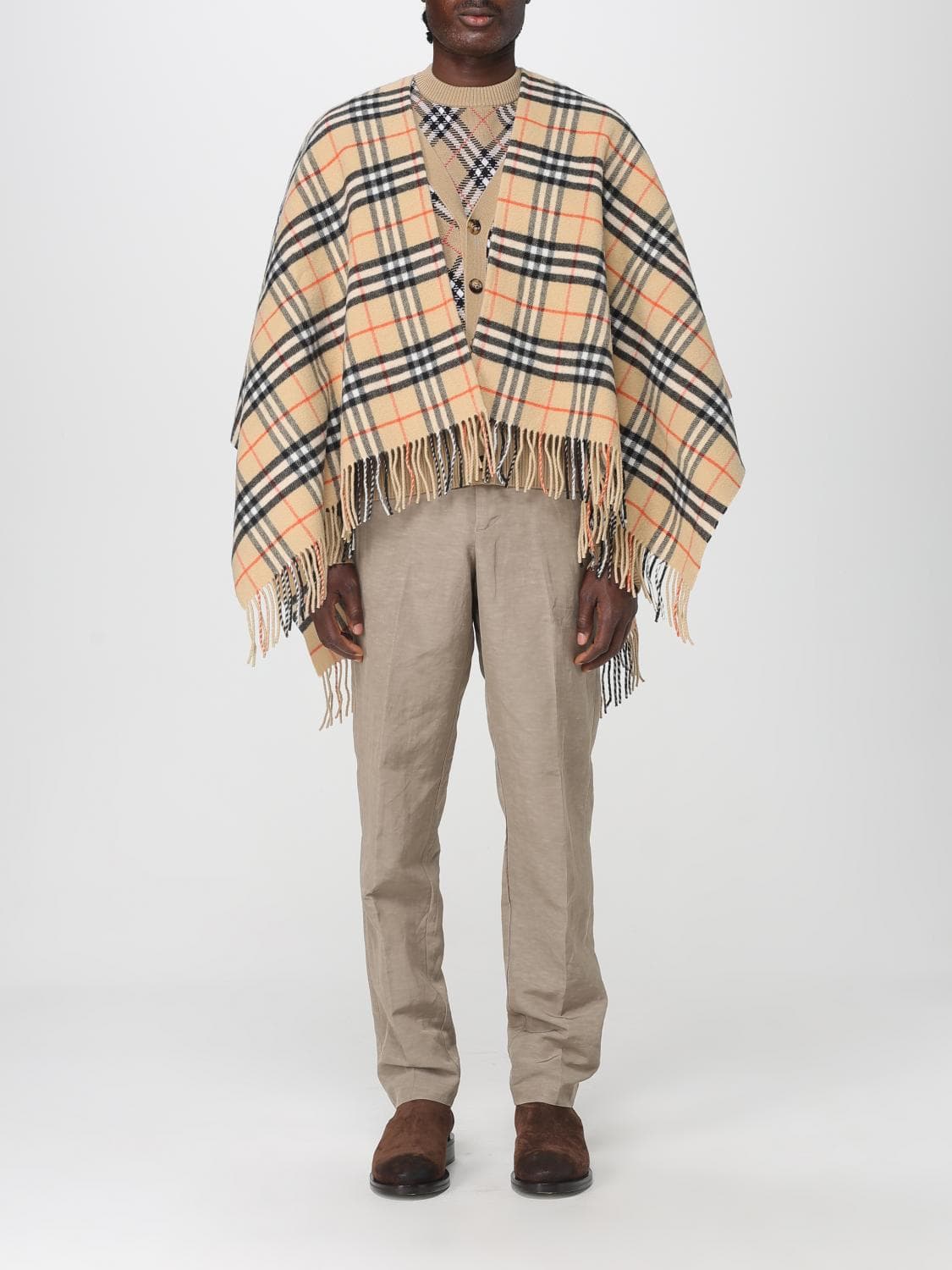 Burberry Coat Men color Beige