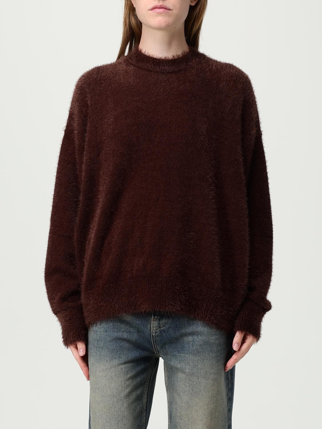 Moschino Jeans Sweater Woman color Brown