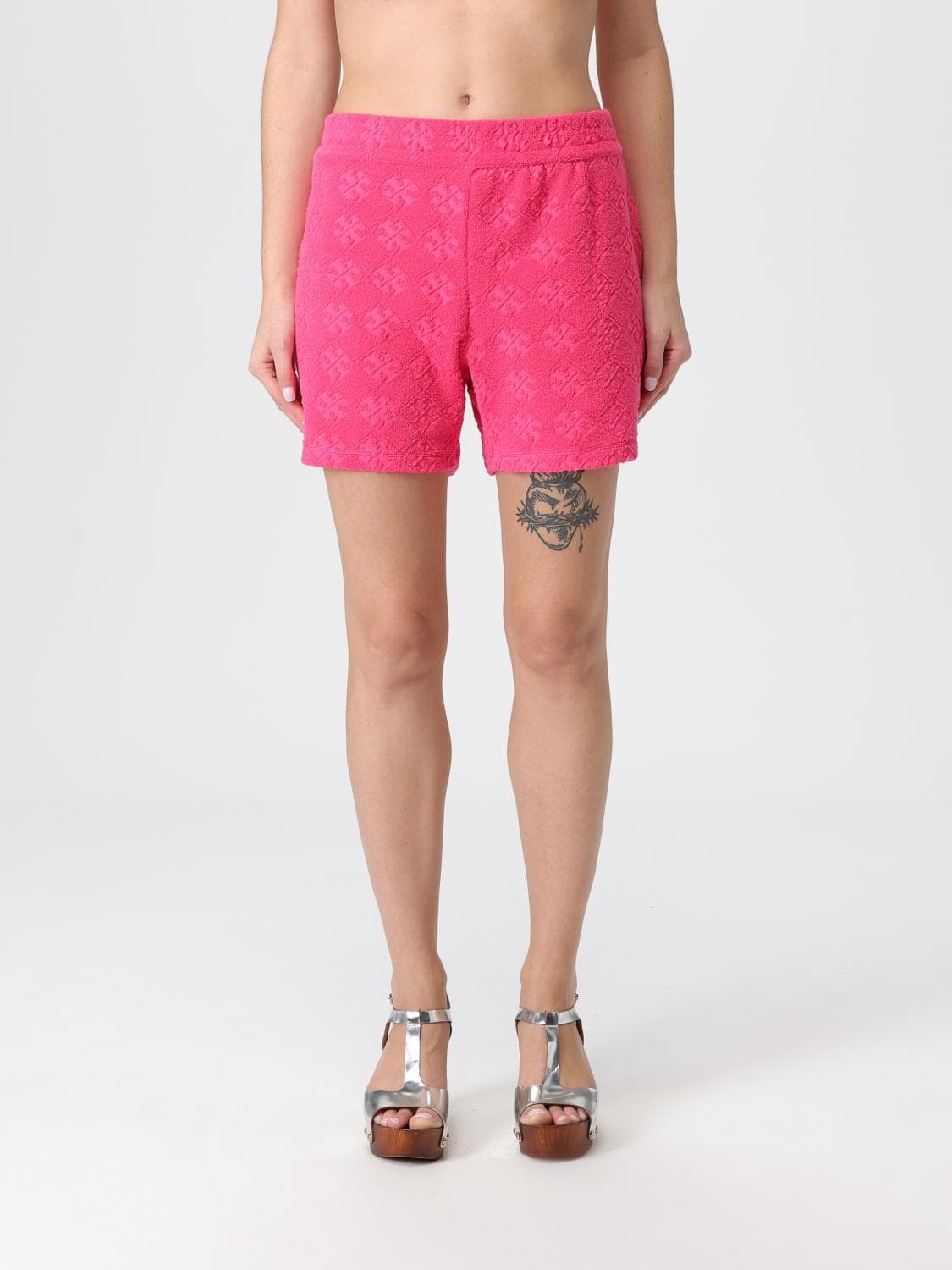 Tory Burch Shorts Woman color Fuchsia