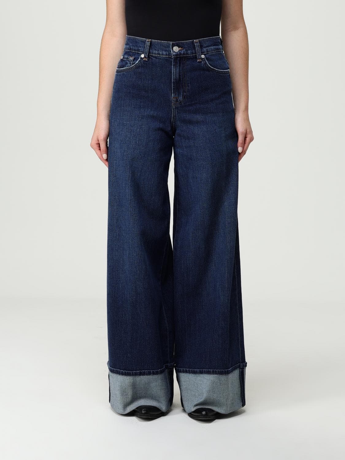 7 For All Mankind Jeans Woman color Navy