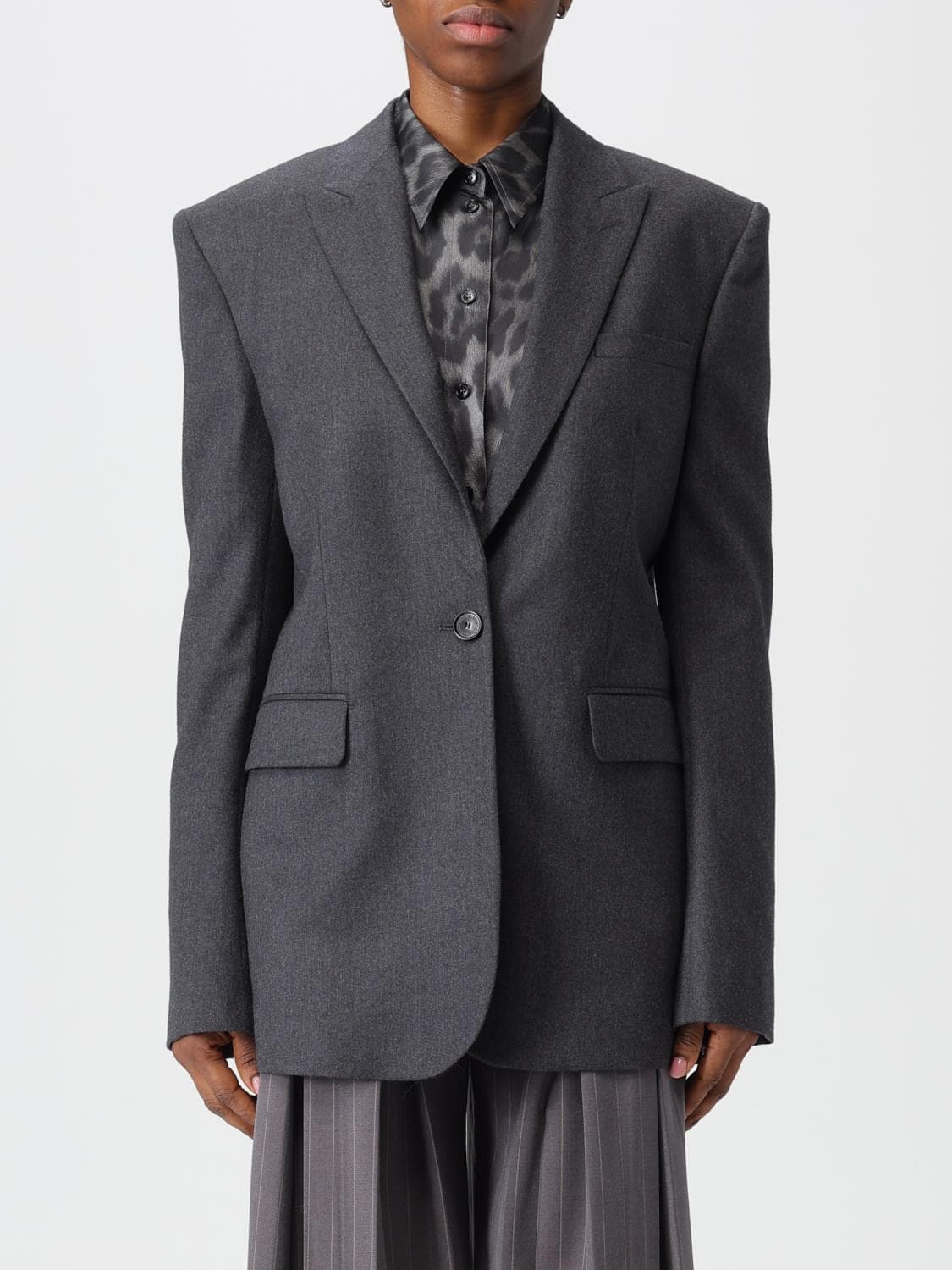 Stella Mccartney Jacket Woman color Grey
