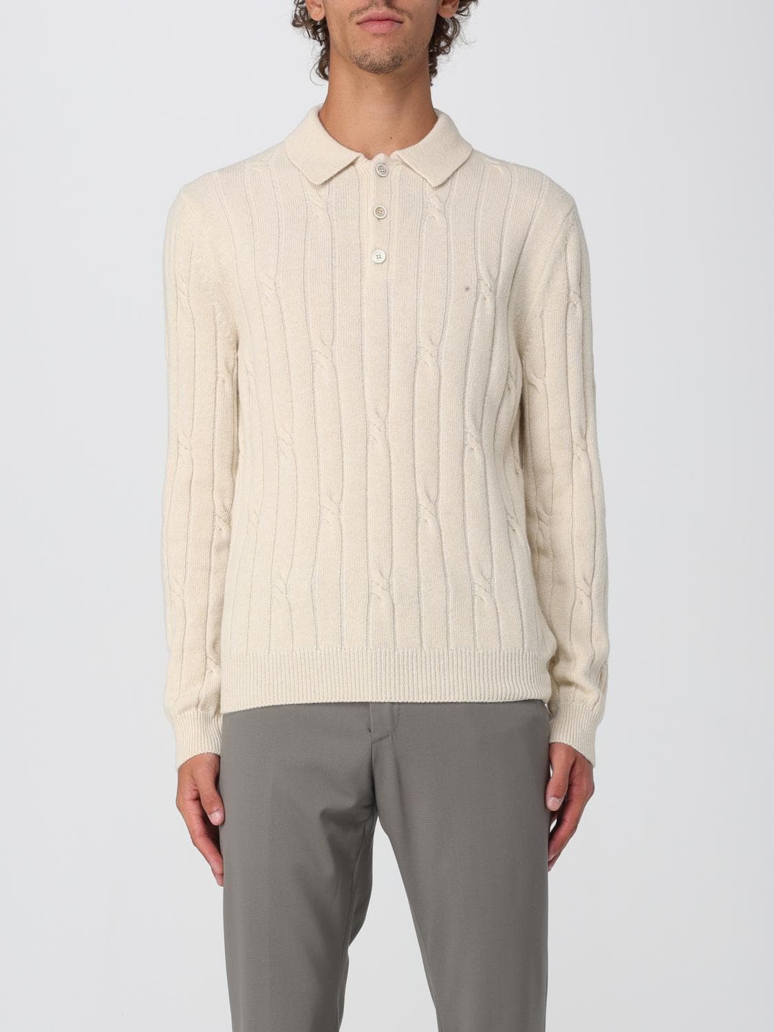 Zanone Polo Shirt Men color Beige
