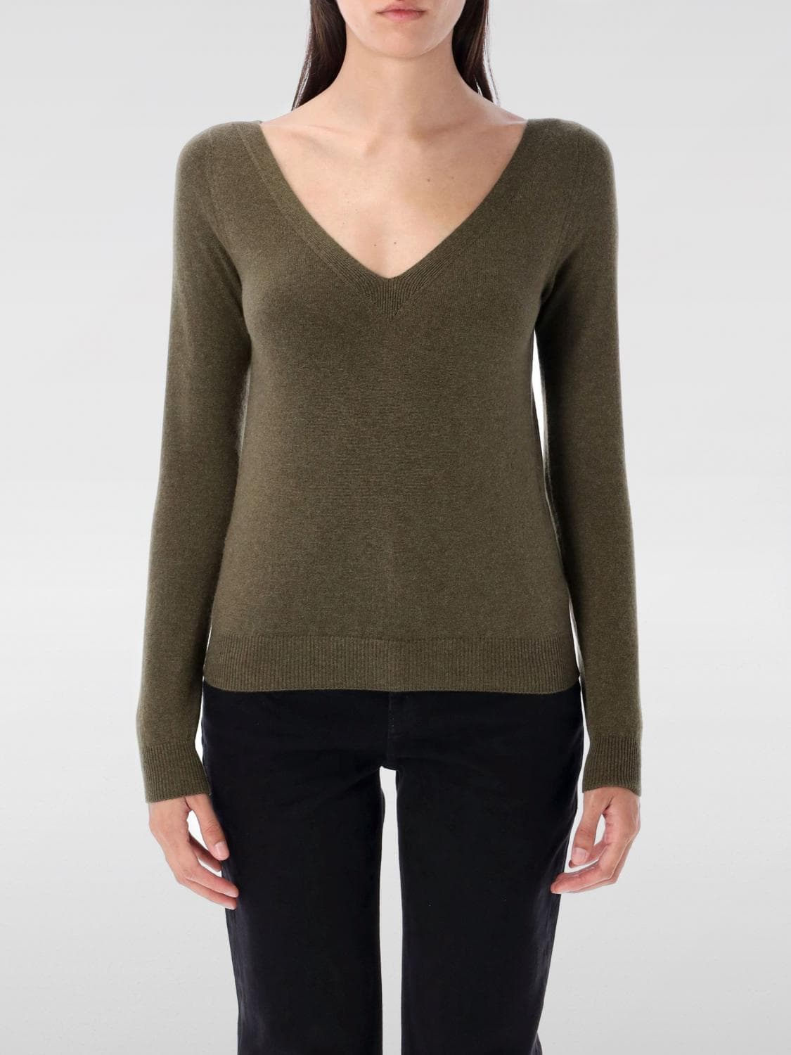 Saint Laurent Sweater Woman color Kaki