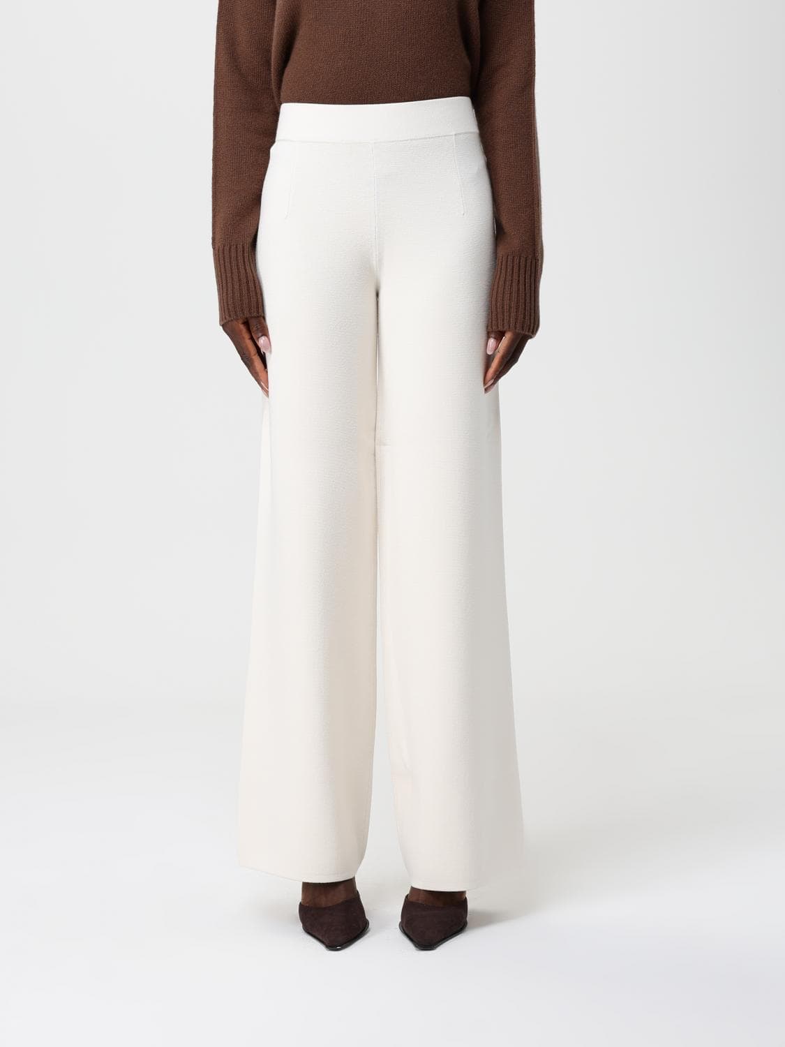 Max Mara Studio Pants Woman color White