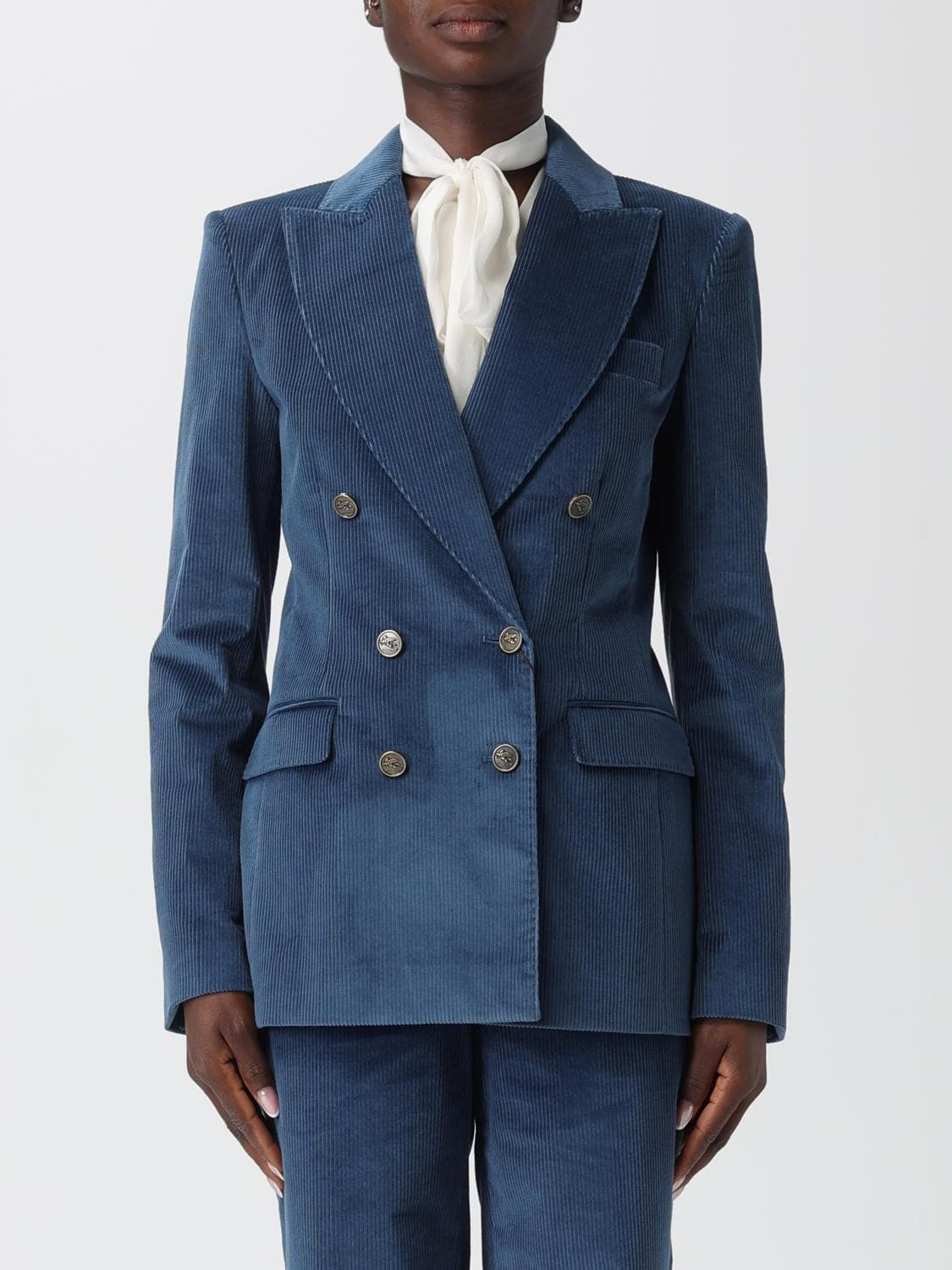 Etro Jacket Woman color Blue