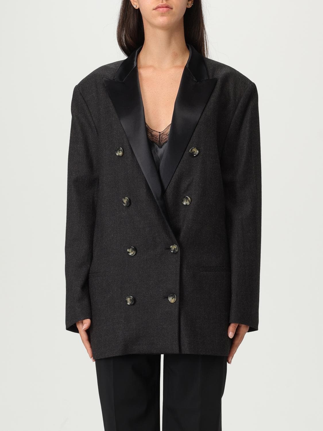 Alberta Ferretti Jacket Woman color Grey