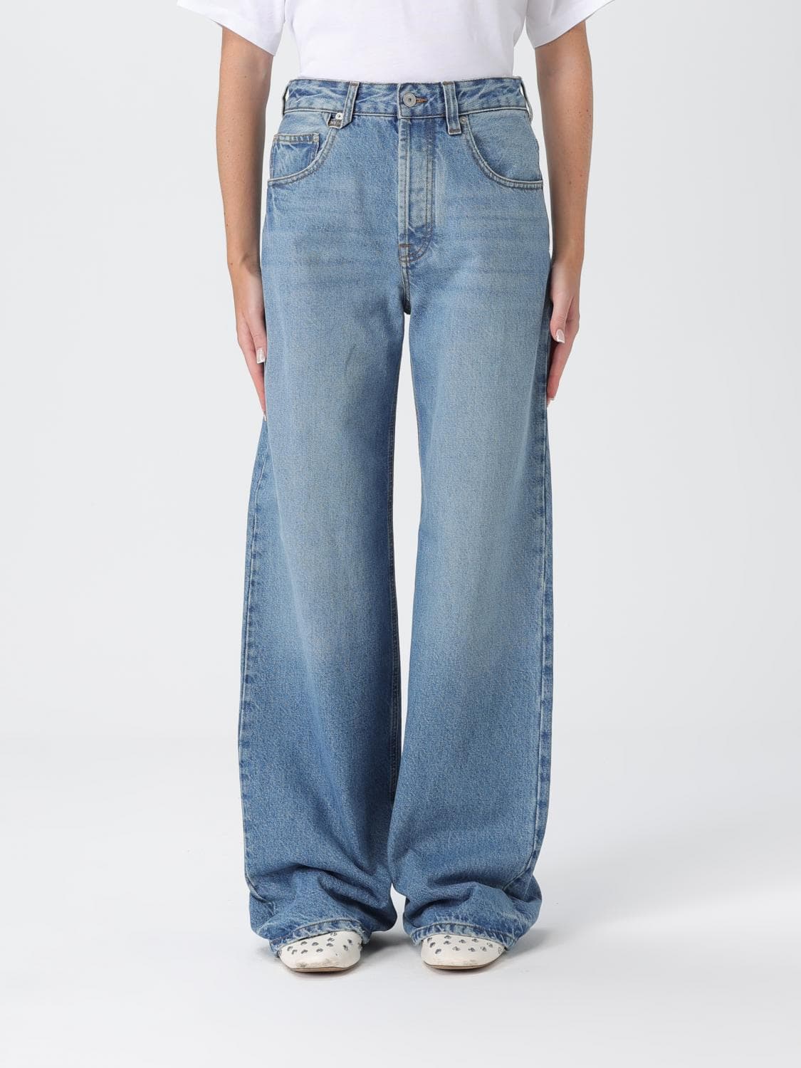 Jacquemus Jeans Woman color Gnawed Blue