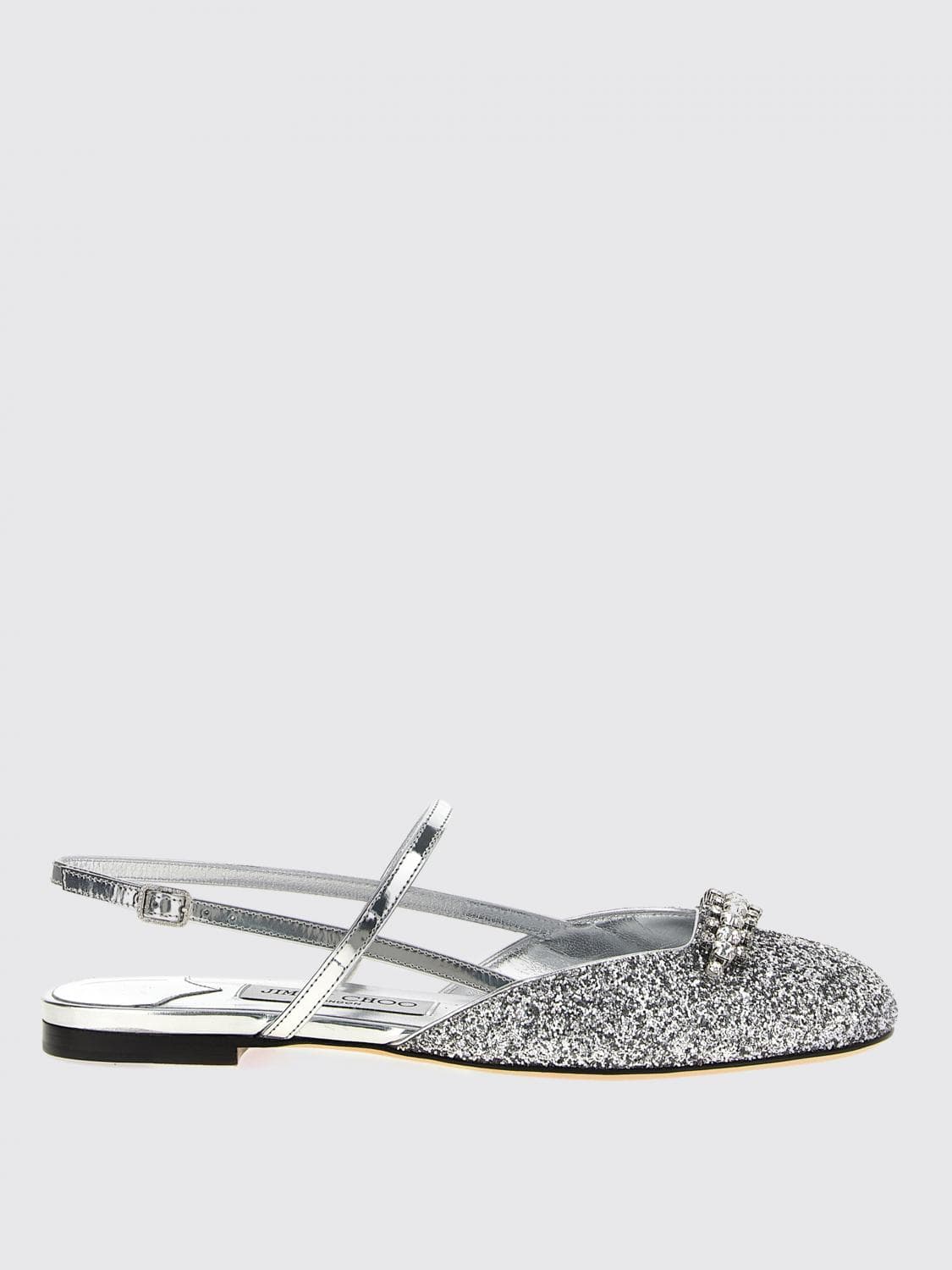 Jimmy Choo Ballet Flat Woman color Silver