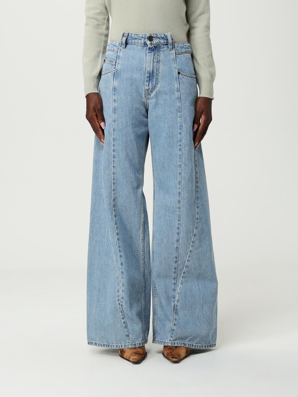 Maison Margiela Jeans Woman color Gnawed Blue
