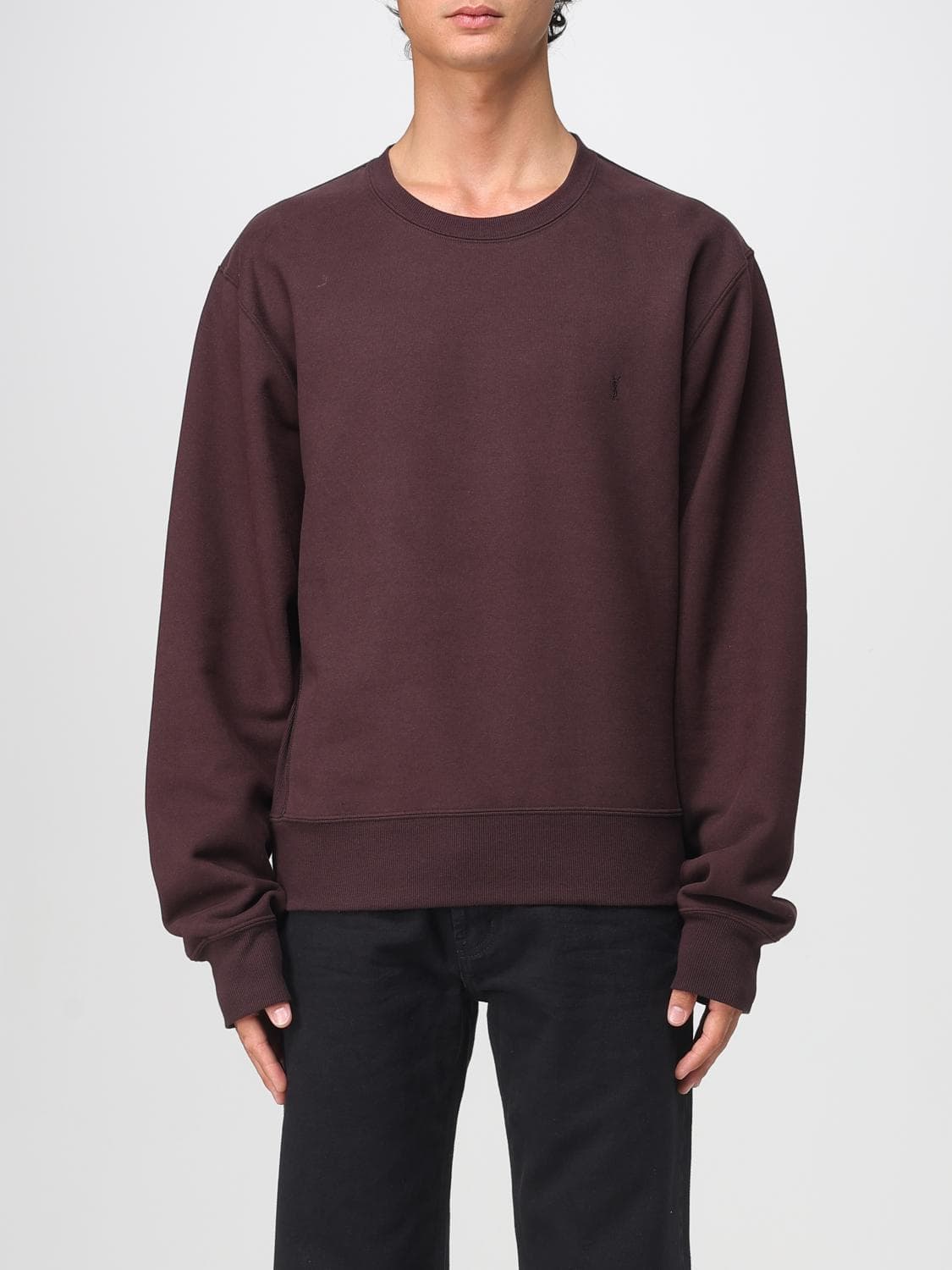 Saint Laurent Sweatshirt Men color Plum