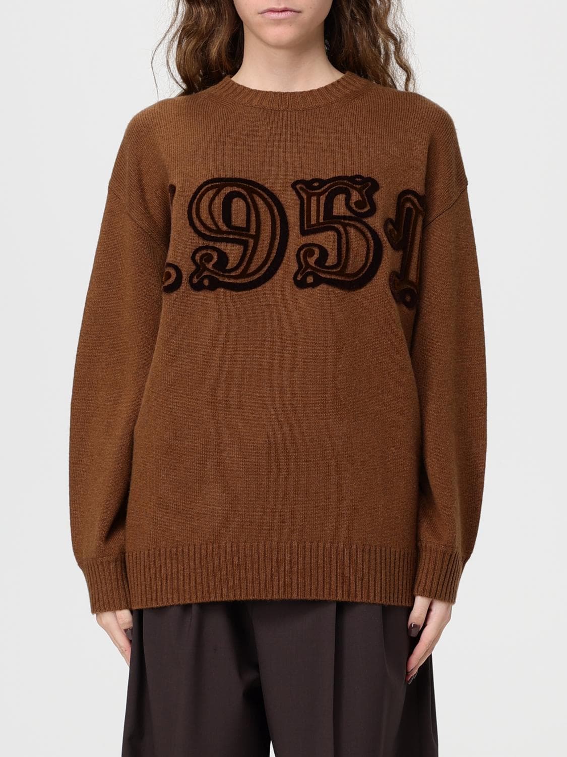 Max Mara Sweater Woman color Leather