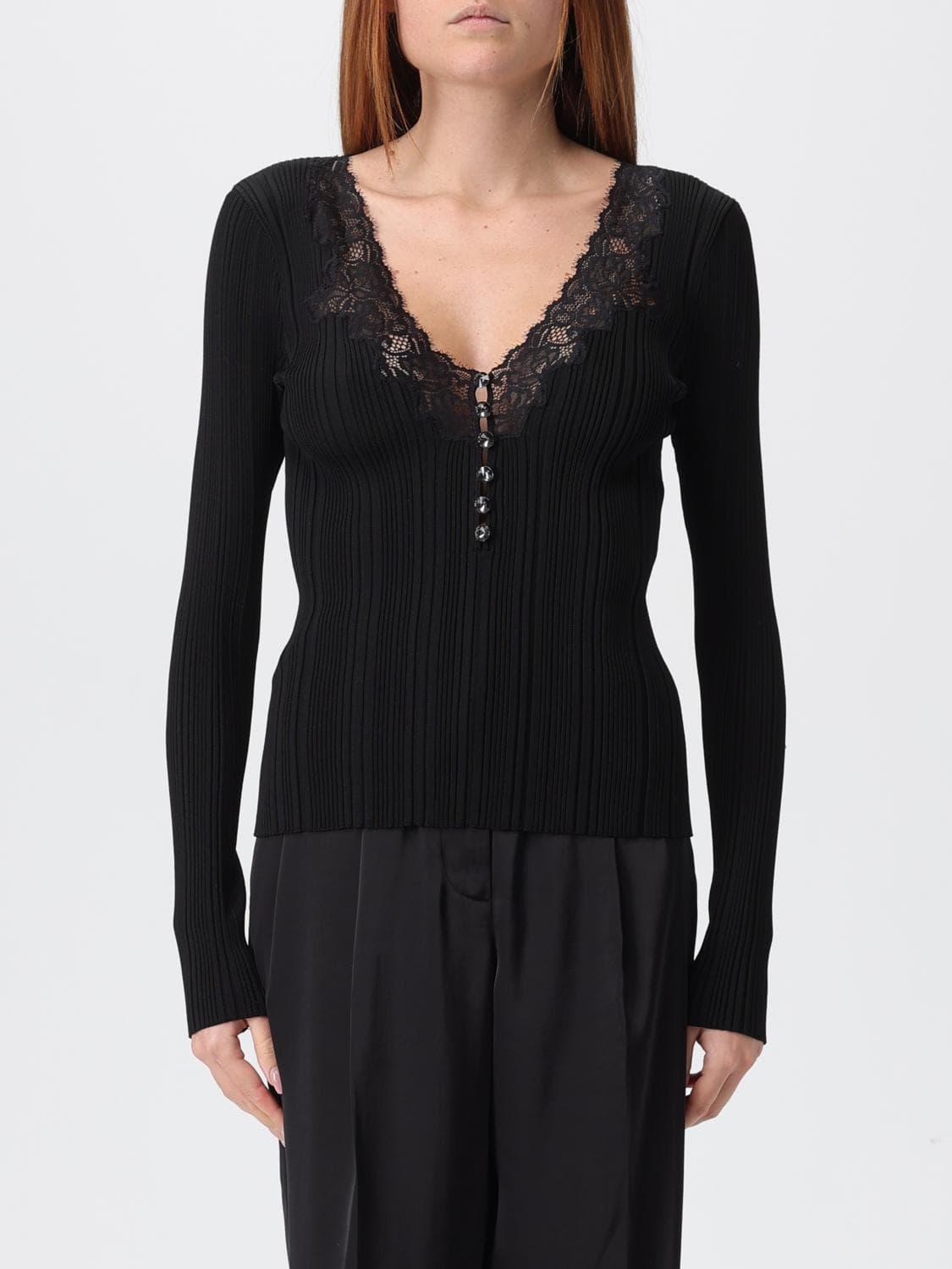 Self-Portrait Top Woman color Black