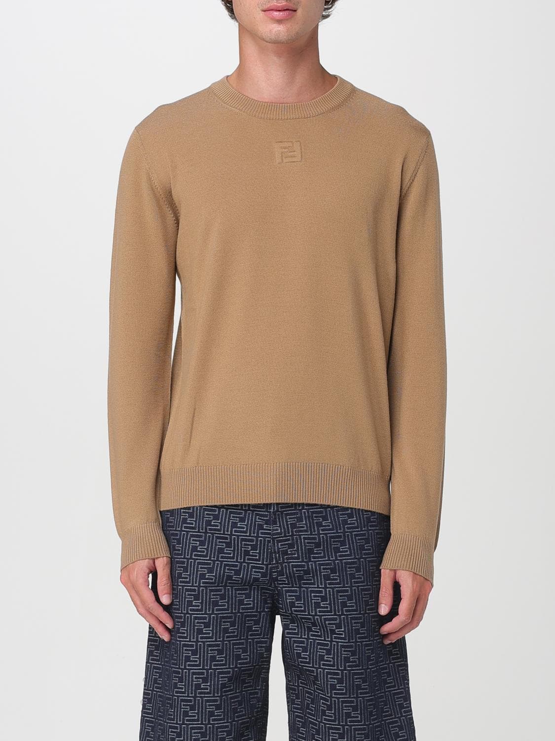 Fendi Sweater Men color Brown