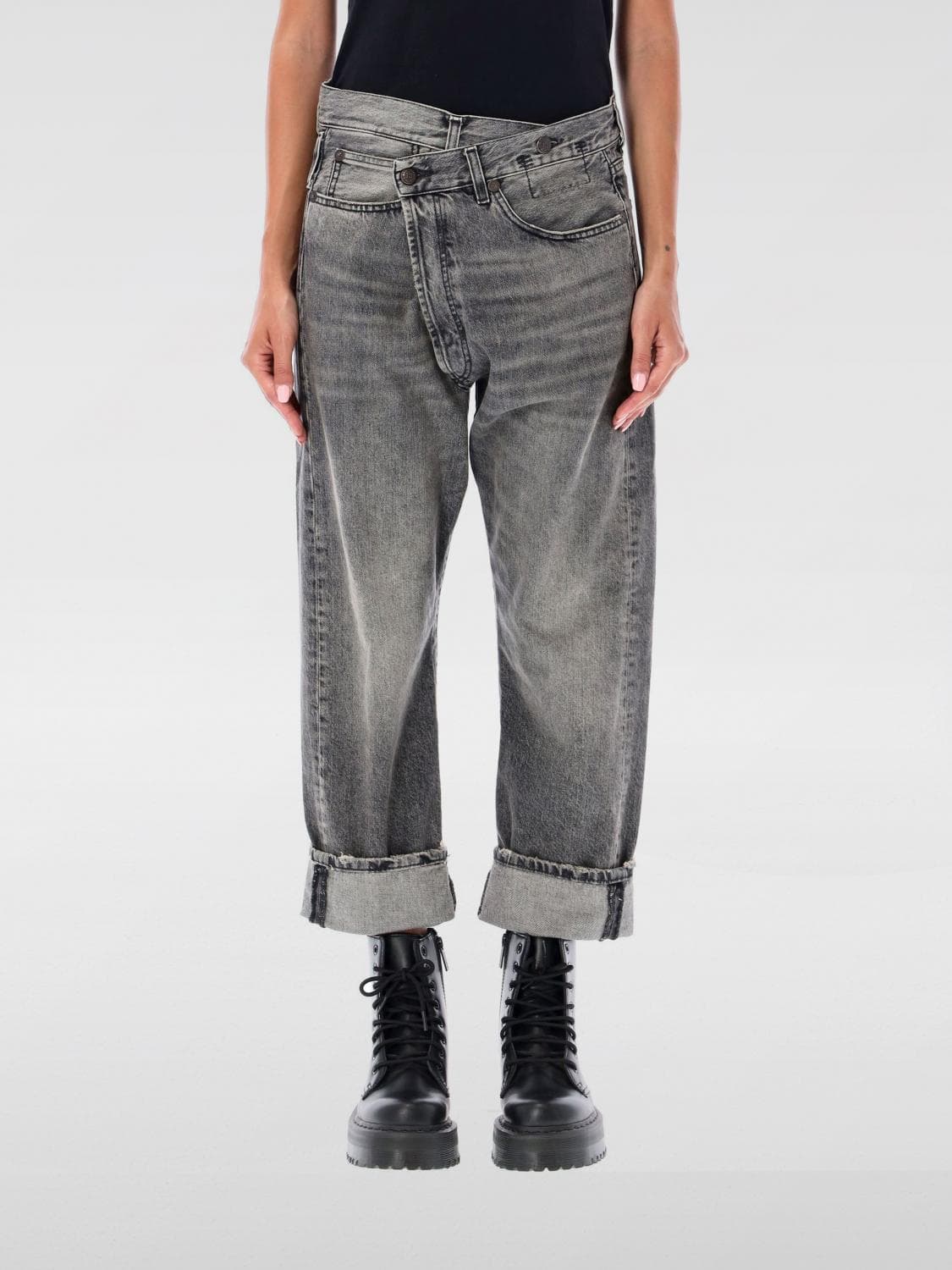 R13 Jeans Woman color Black