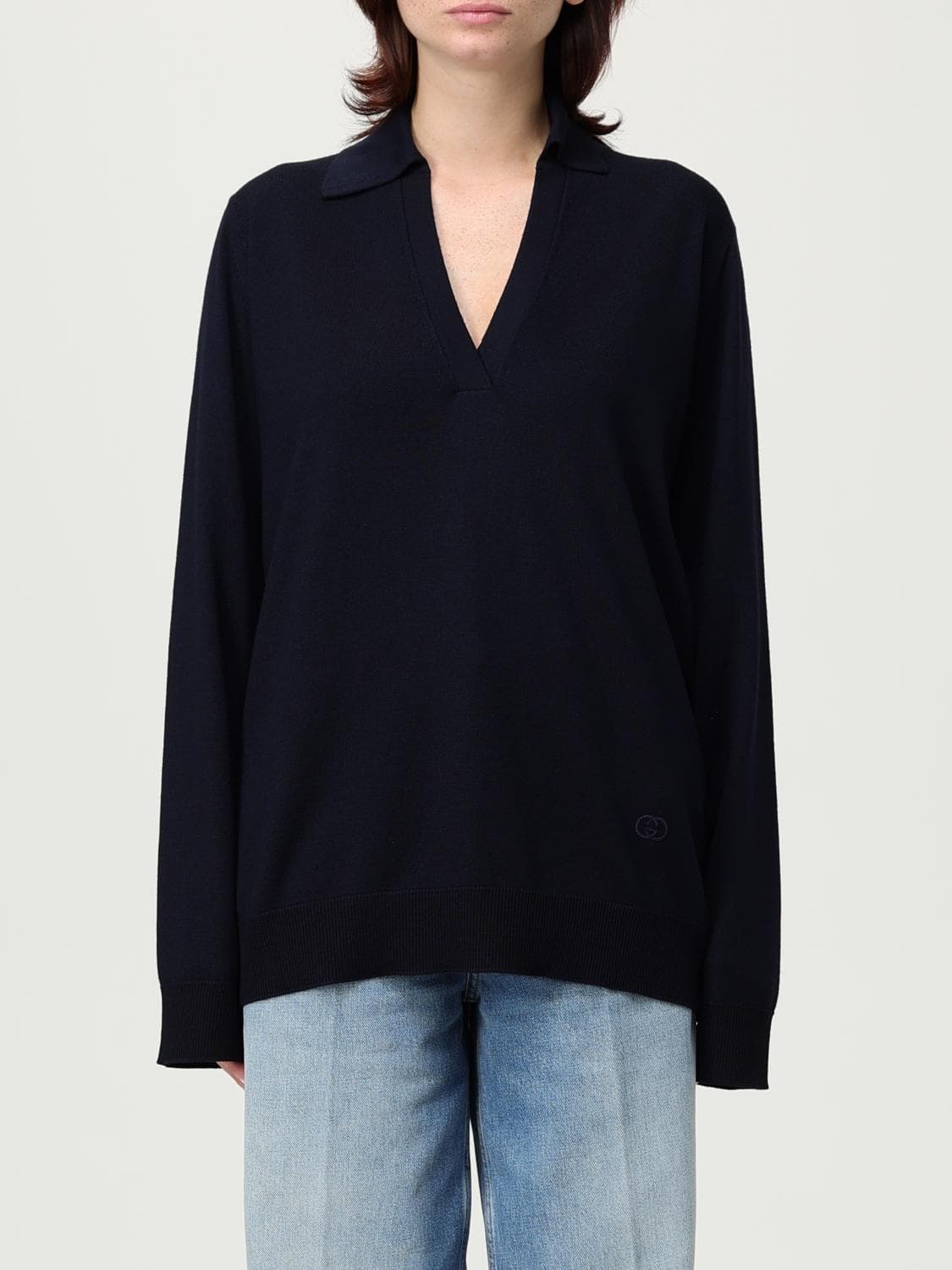 Gucci Polo Shirt Woman color Navy · XS