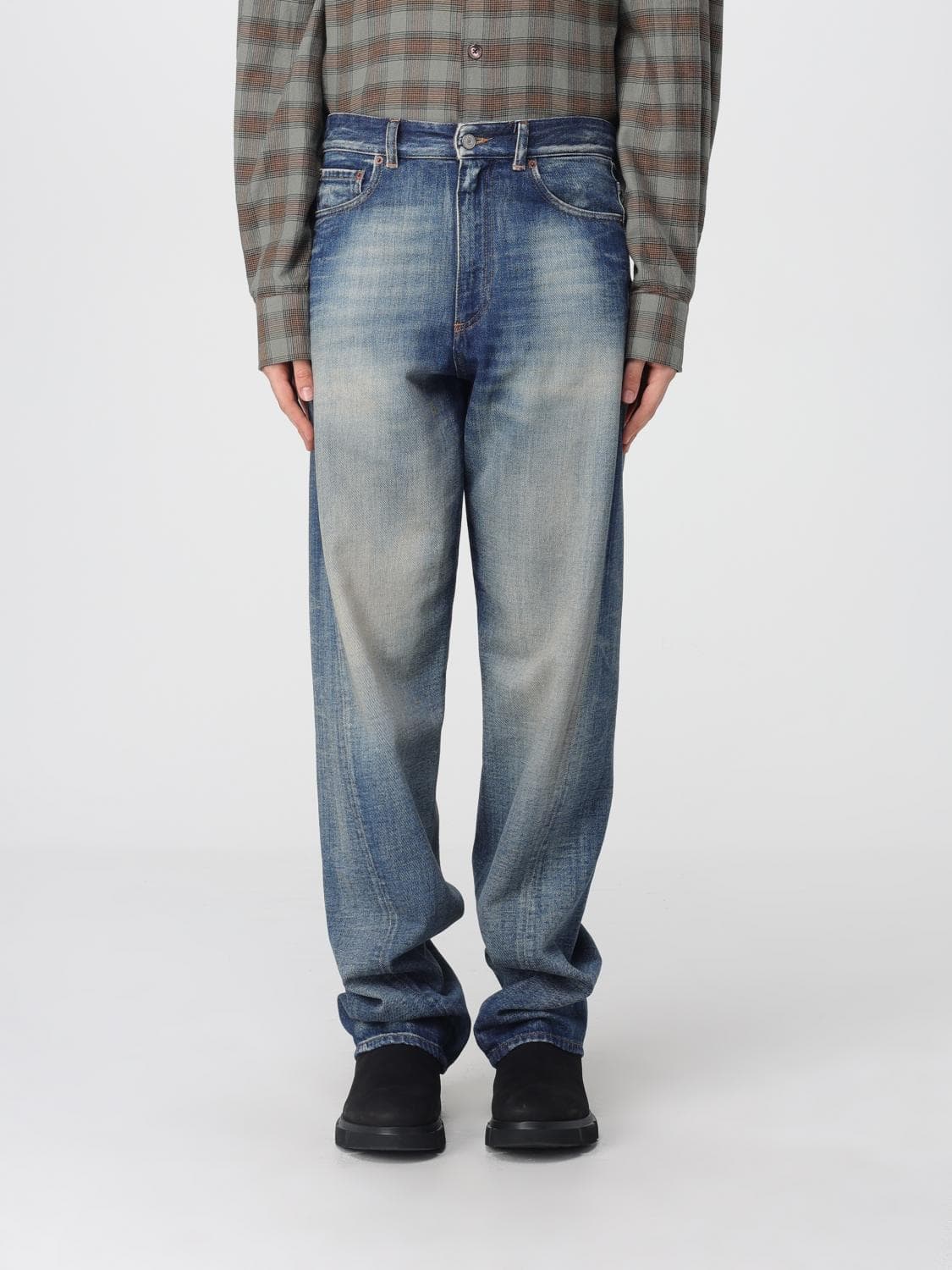 Mm6 Maison Margiela Jeans Men color Gnawed Blue
