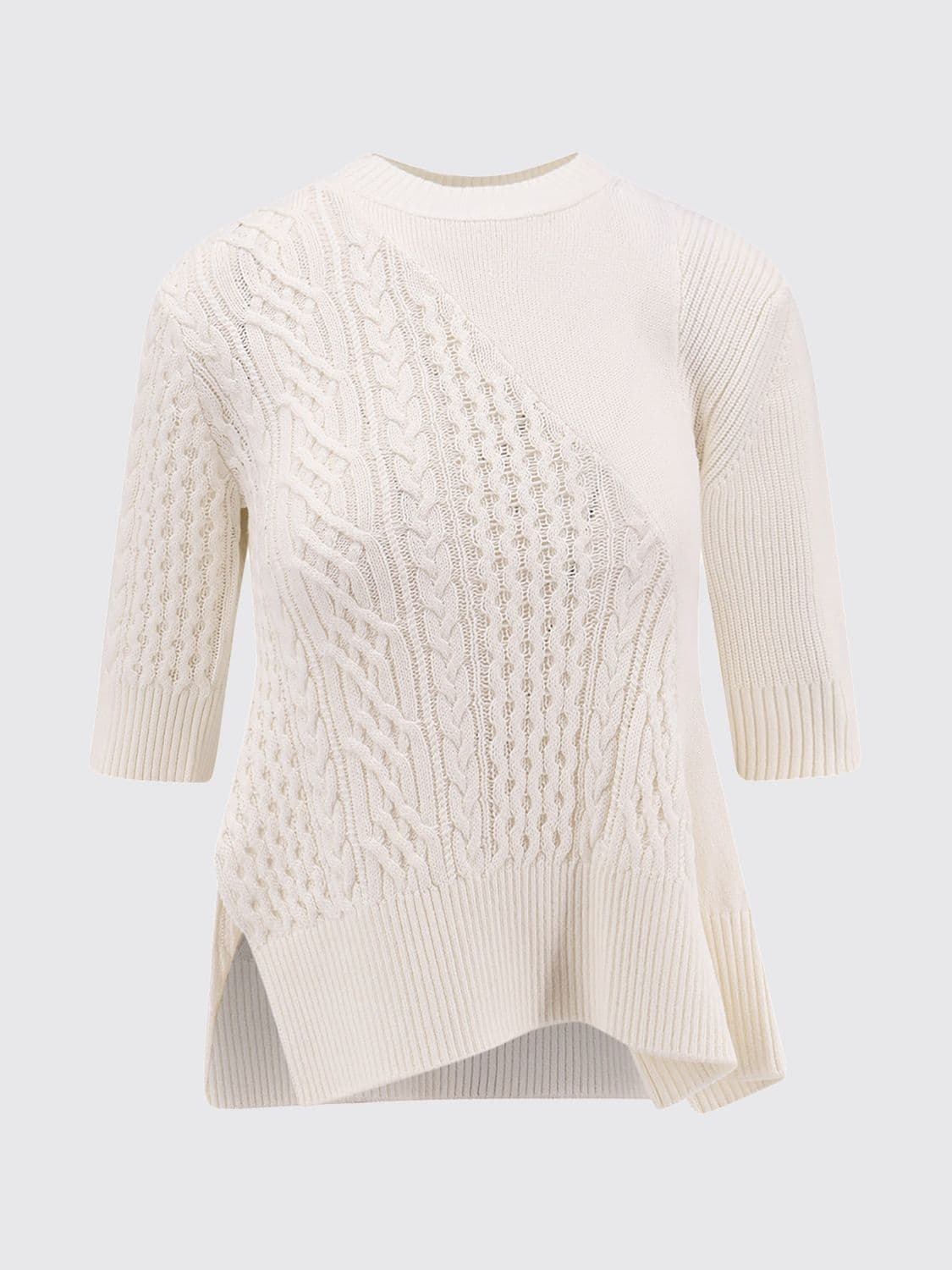 Sacai Sweater Woman color Beige