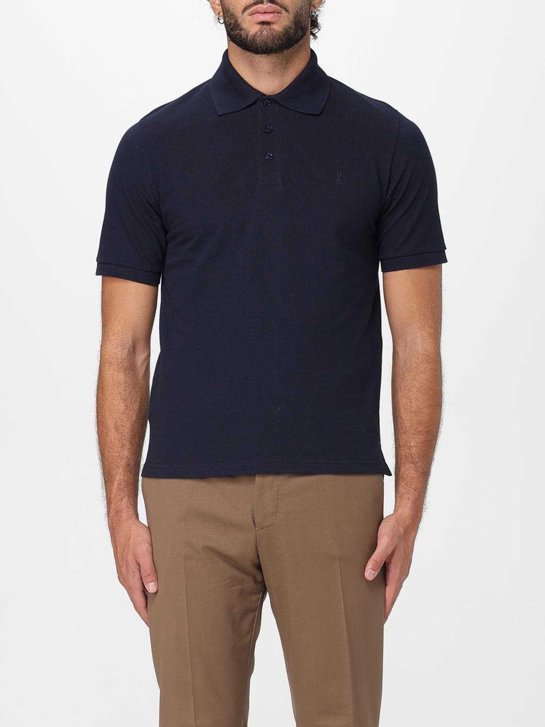 Saint Laurent Polo Shirt Men color Marine