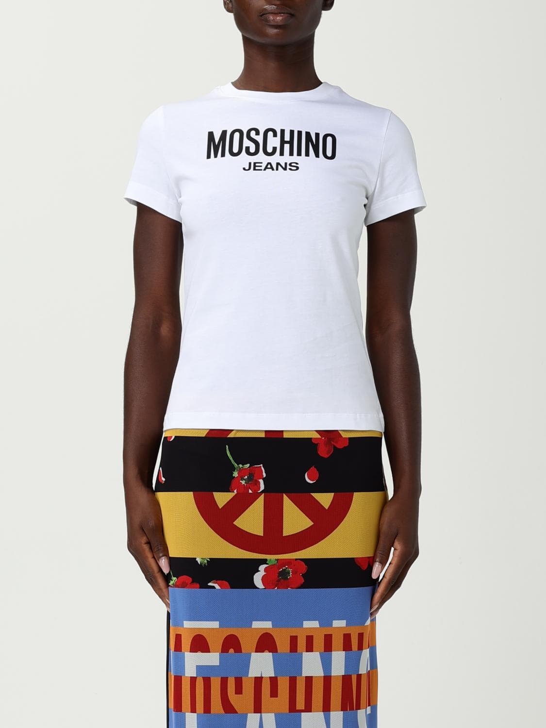 Moschino Jeans T-Shirt Woman color White