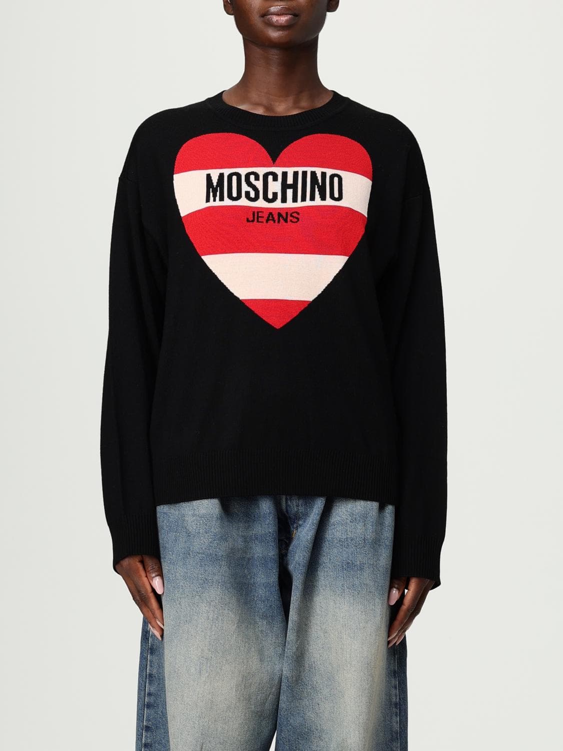 Moschino Jeans Sweater Woman color White