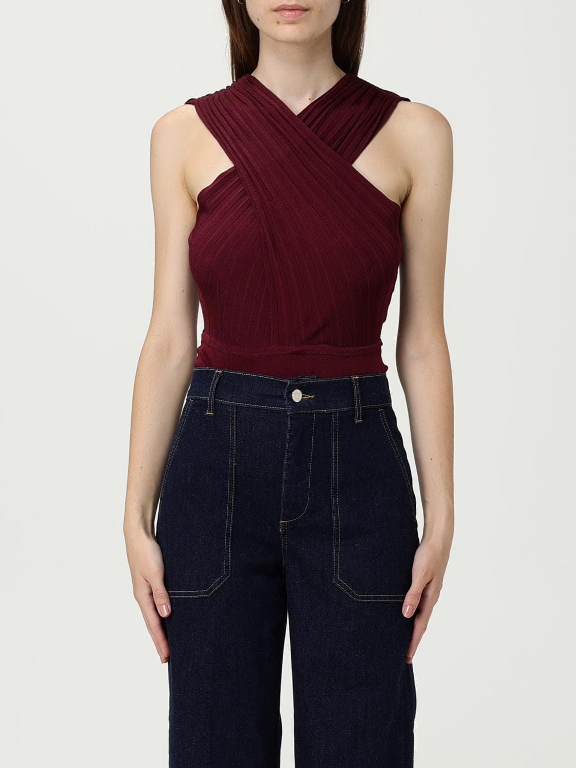 Twinset Top Woman color Burgundy · XS