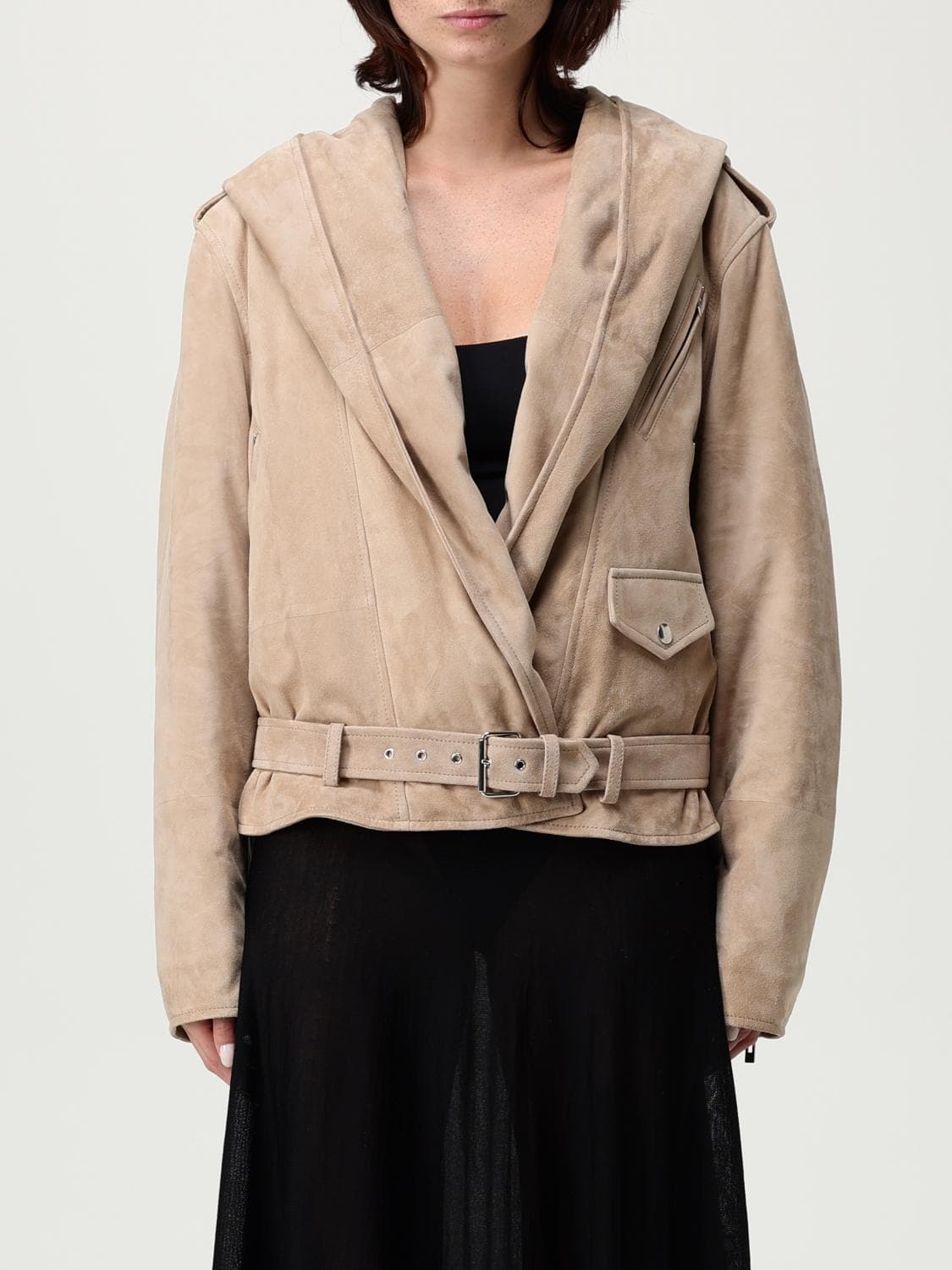 Alaïa Jacket Woman color Beige · 38