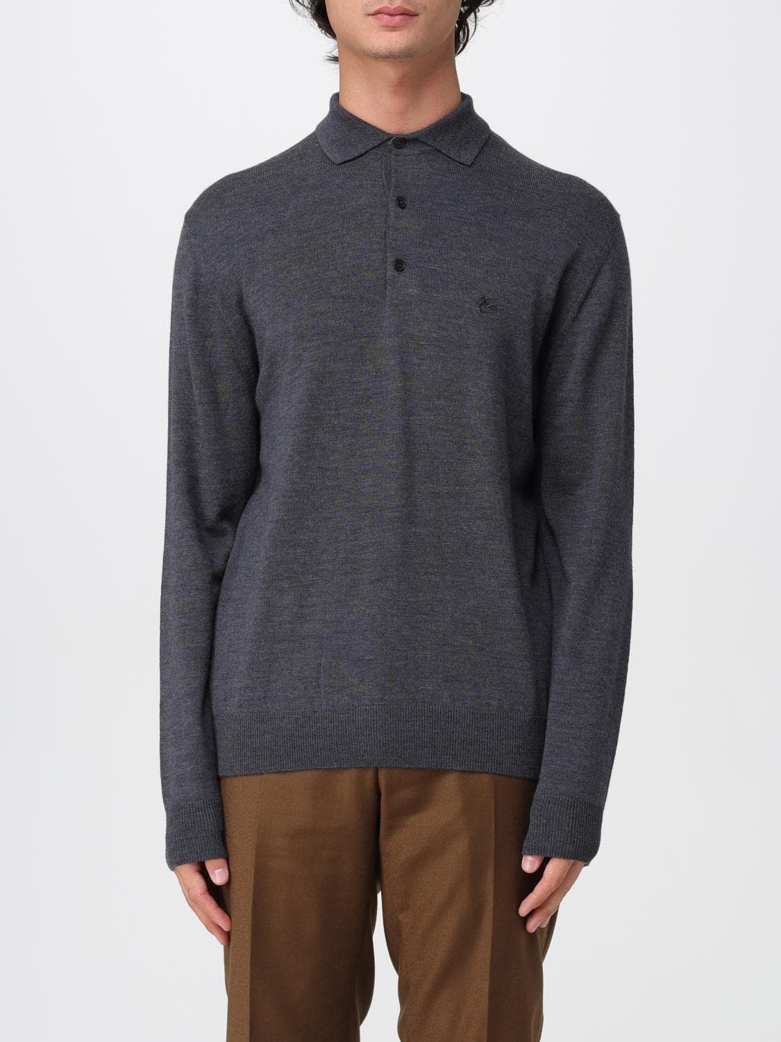 Etro Polo Shirt Men color Grey