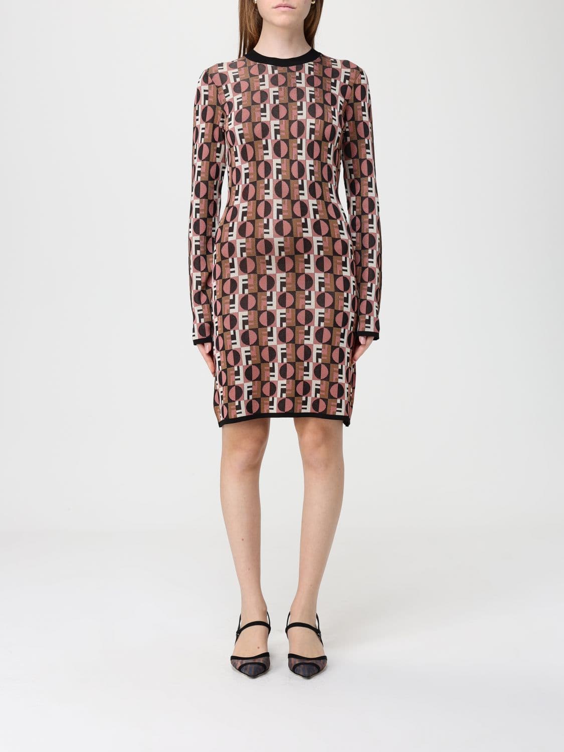 Fendi Dress Woman color Multicolor · 40
