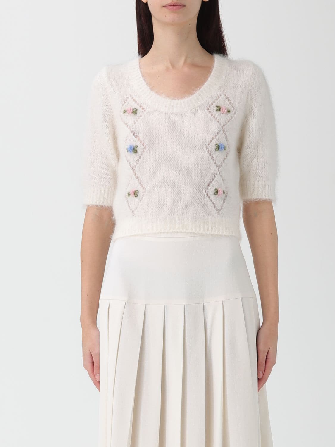 Alessandra Rich Sweater Woman color White