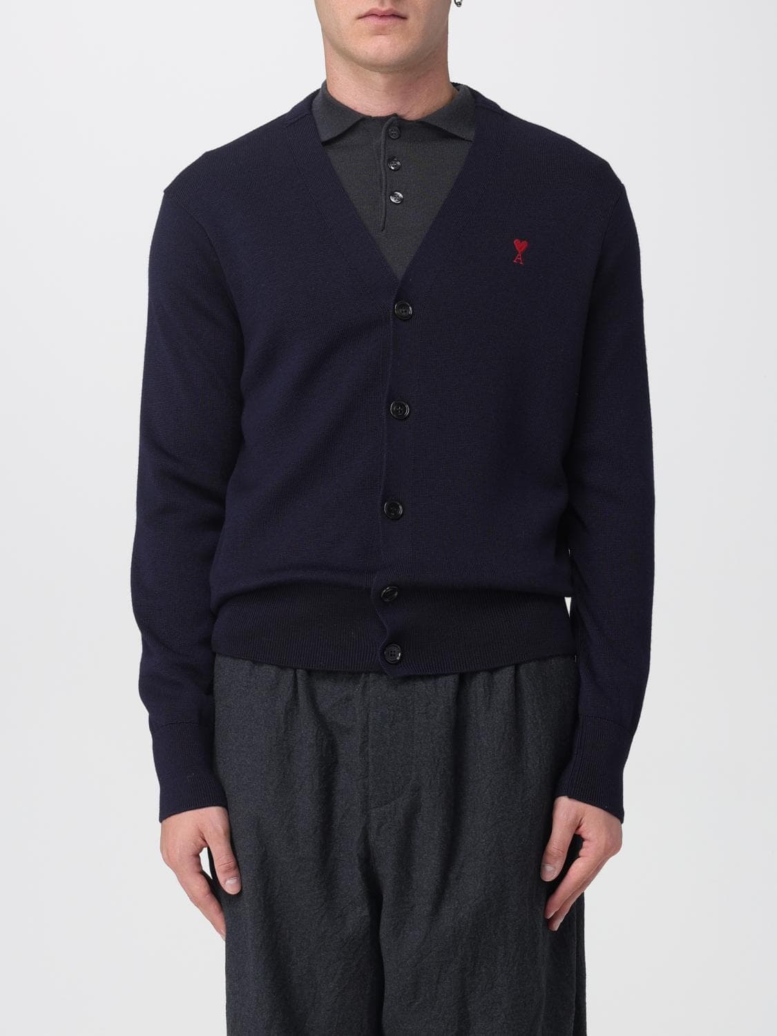 Ami Paris Sweater Men color Navy