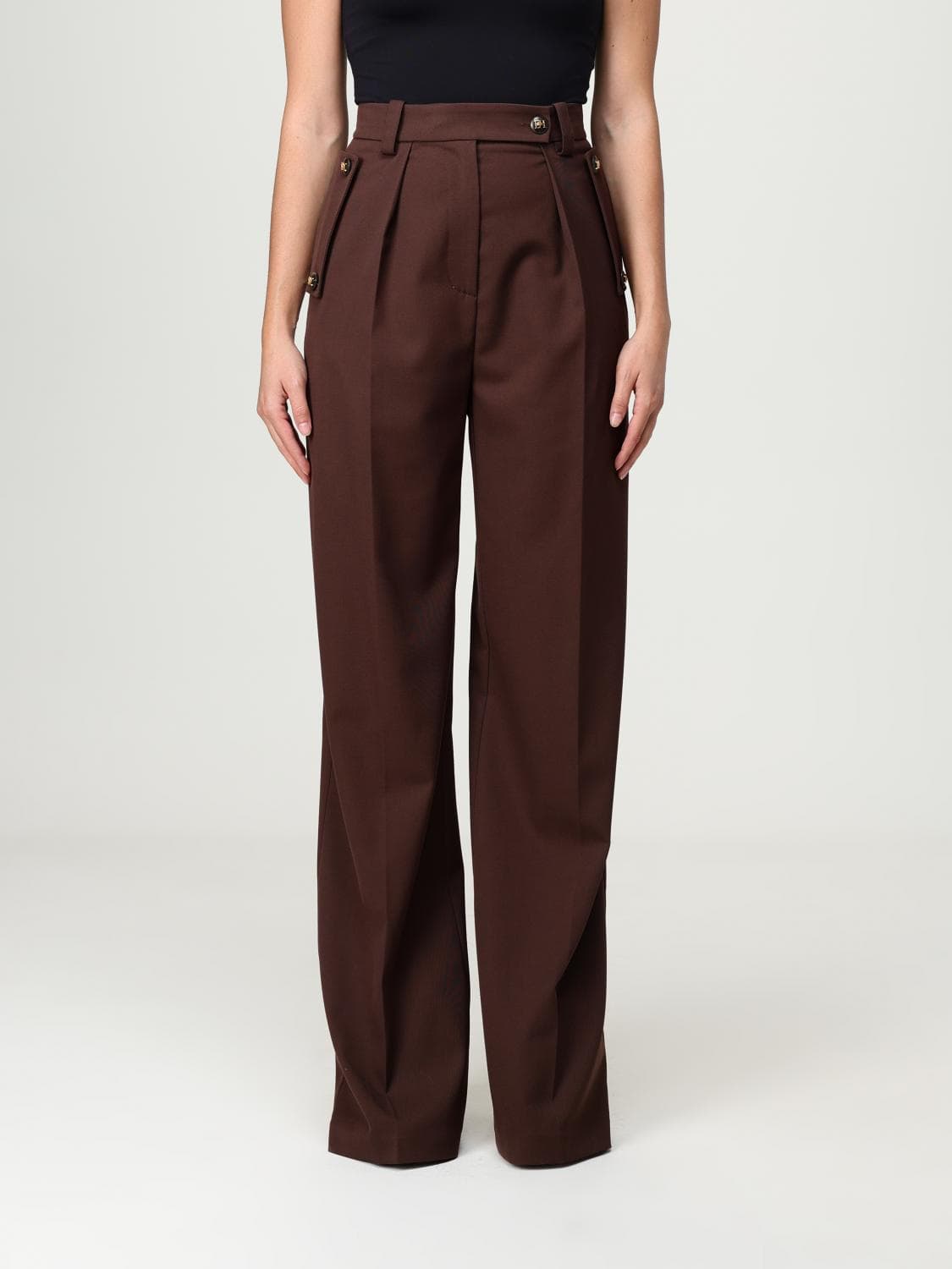 Elisabetta Franchi Pants Woman color Burgundy · 40
