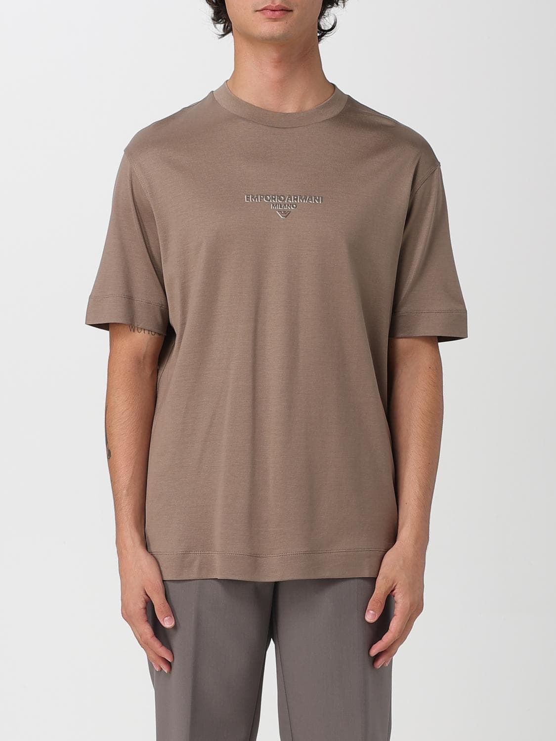 Emporio Armani T-Shirt Men color Mud