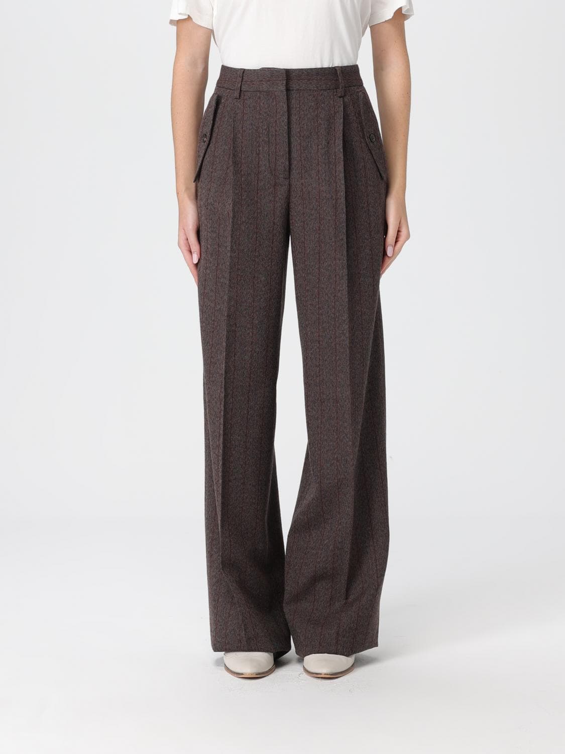 Golden Goose Pants Woman color Brown