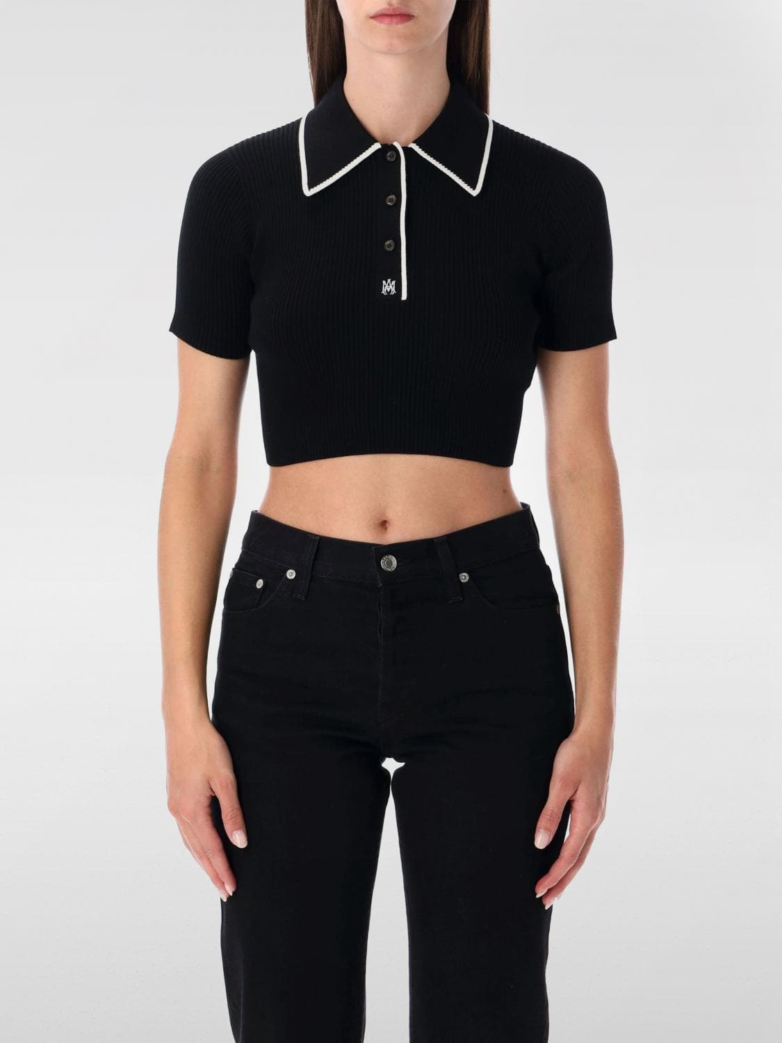 Amiri Polo Shirt Woman color Black