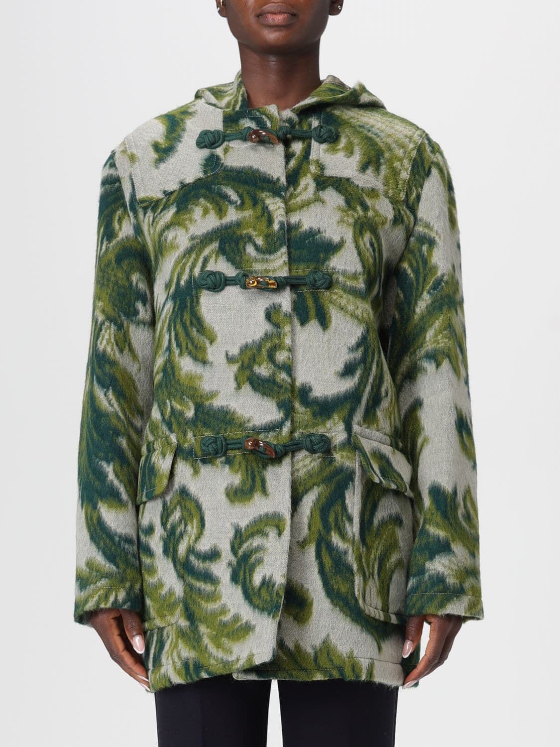 Etro Coat Woman color Grey