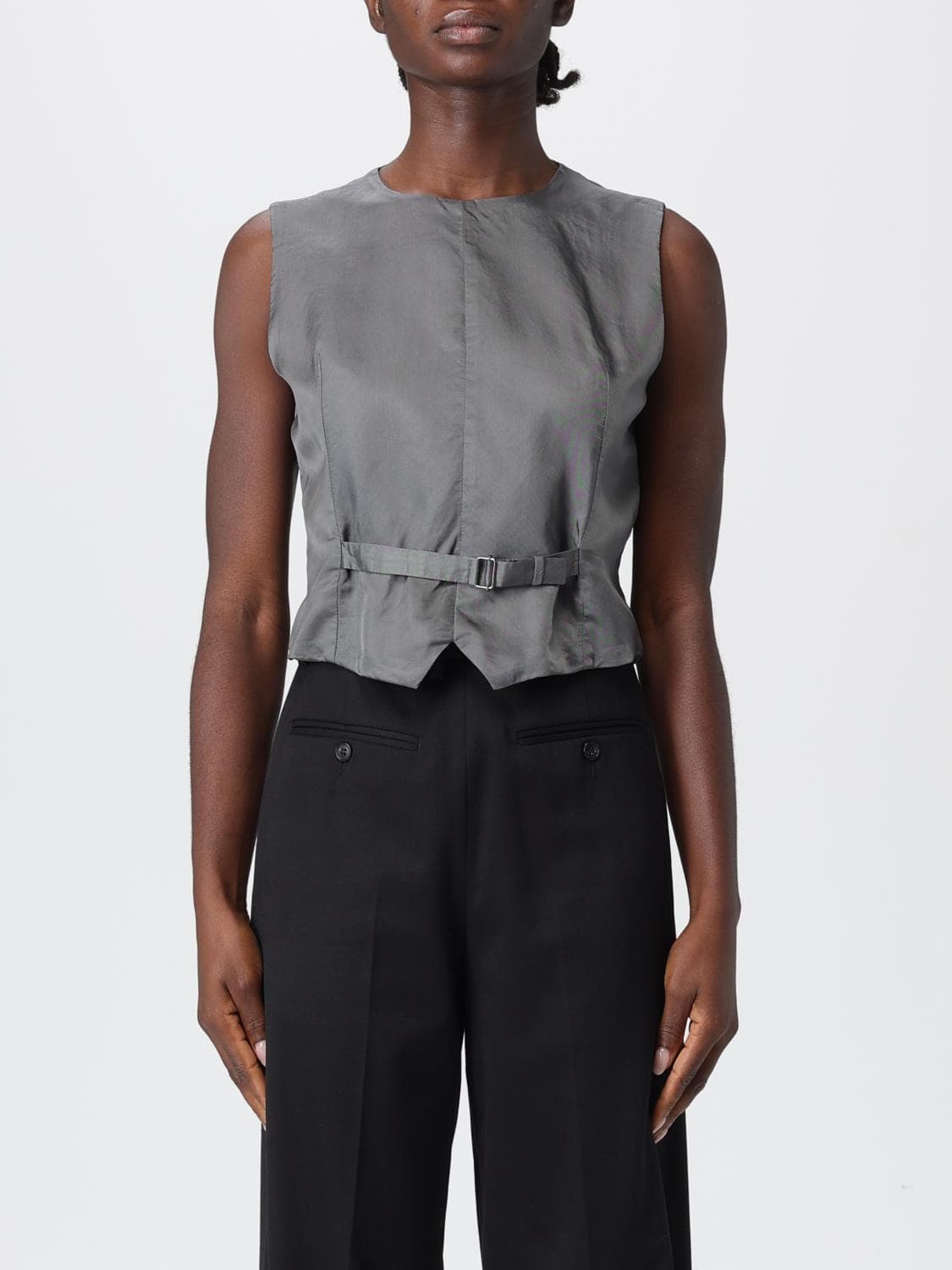 Mm6 Maison Margiela Waistcoat Woman color Grey