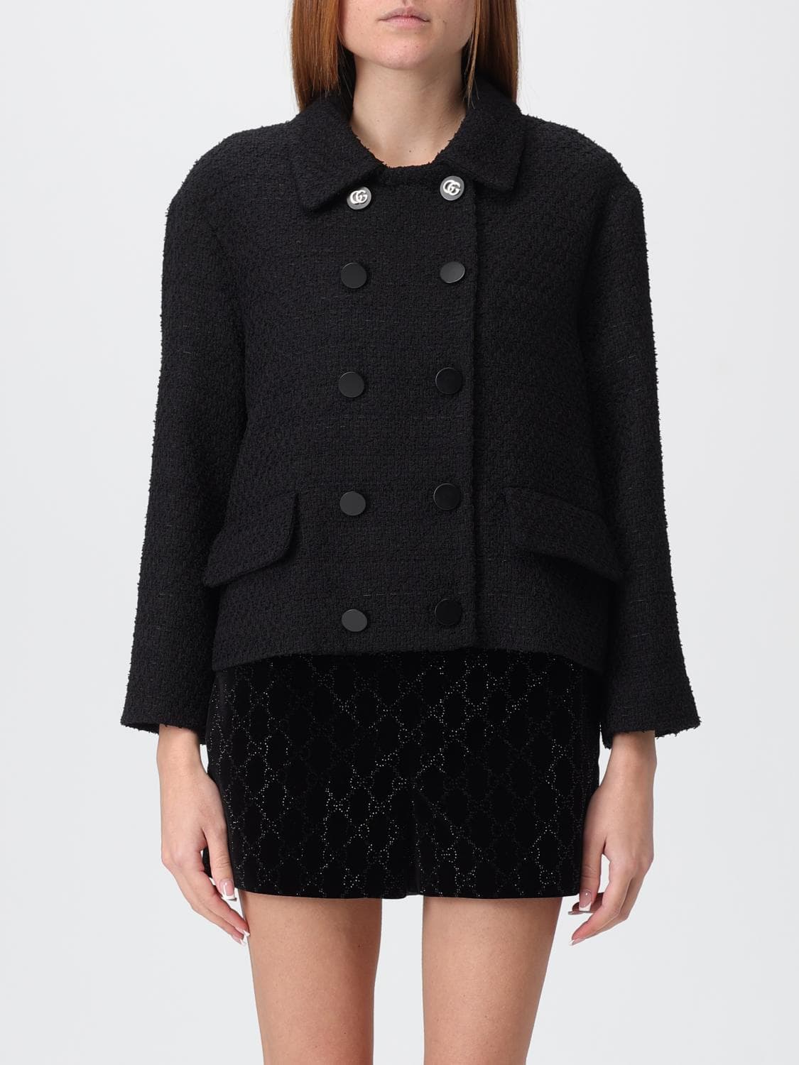 Gucci Coat Woman color Black · 42