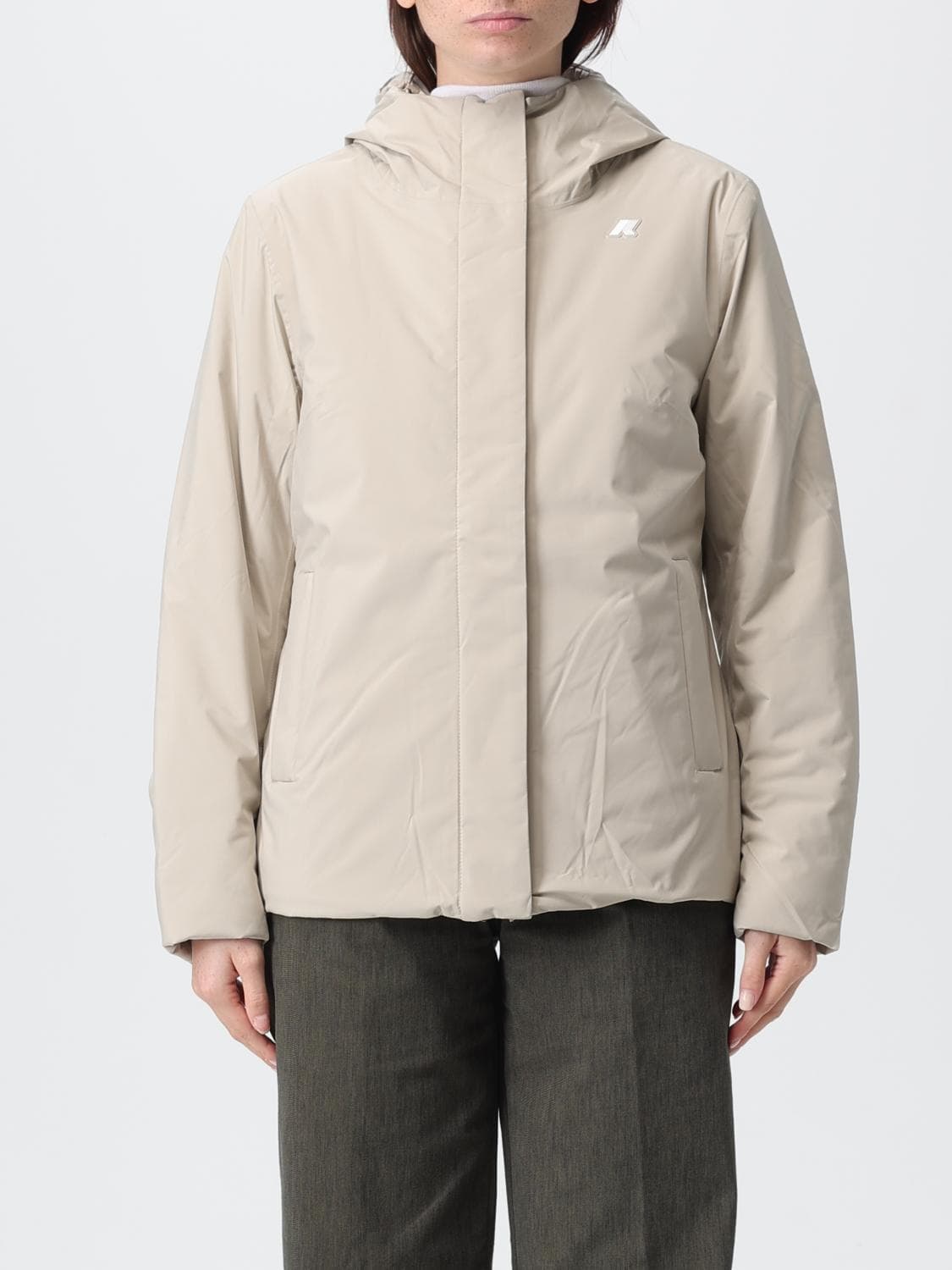 K-Way Coat Woman color Beige