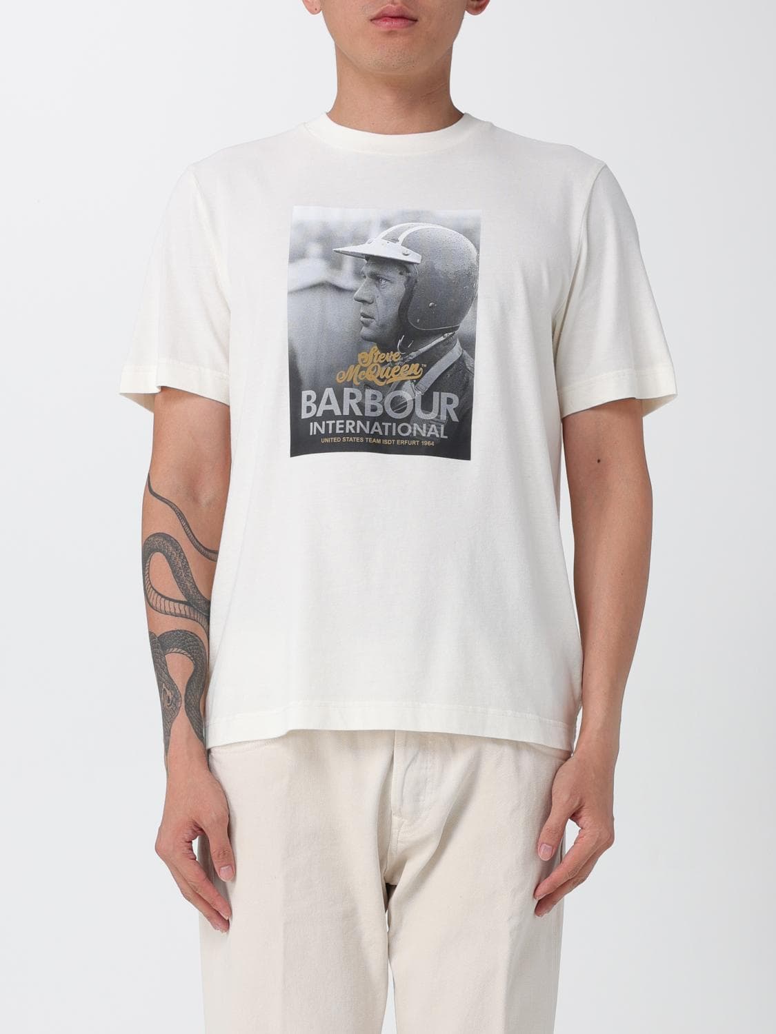 Barbour T-Shirt Men color White · S