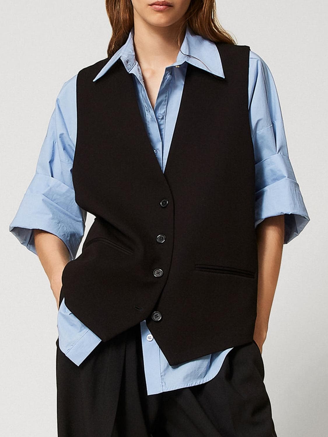 Actitude Twinset Waistcoat Woman color Black