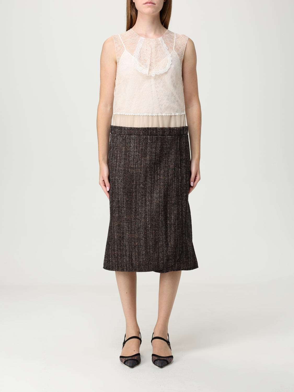 Fendi Dress Woman color Rust